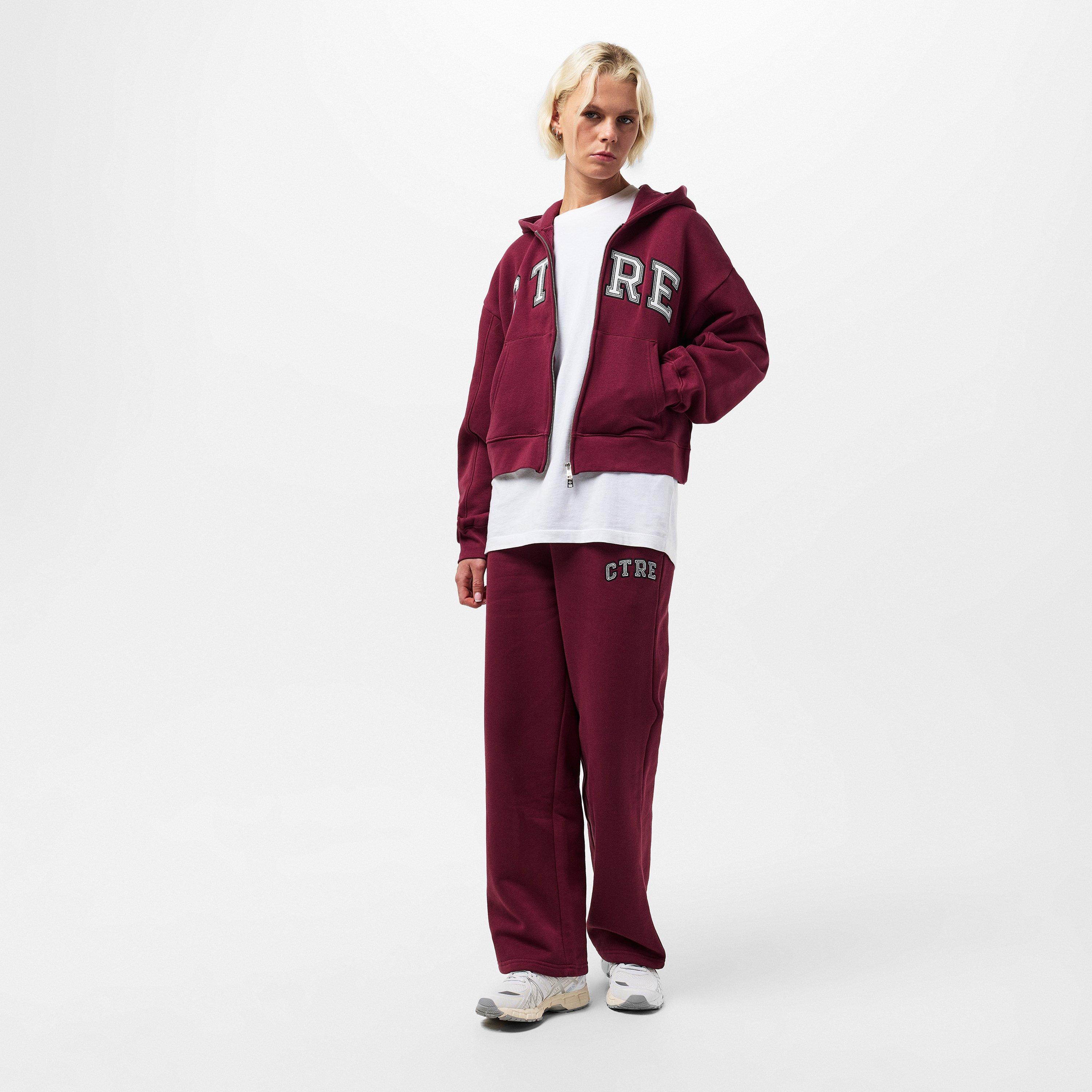 Burgundy - The Couture Club - Womens CTRE Straight Leg Knitted Joggers - 6