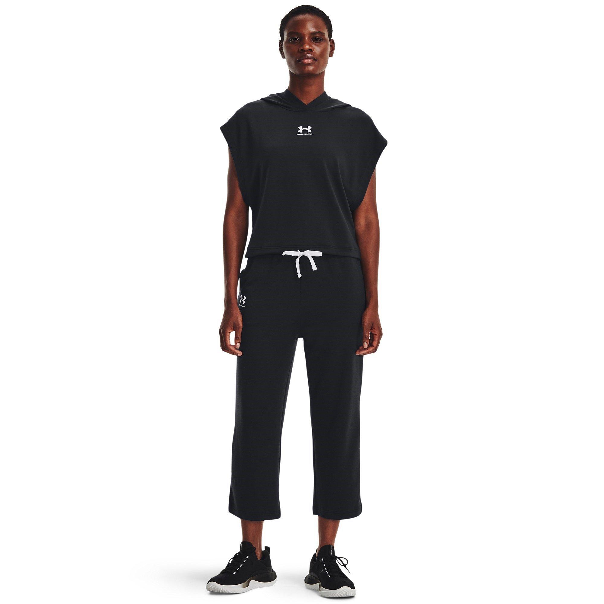 Black - Under Armour - Armour Rival Terry Flare Joggers Womens - 4