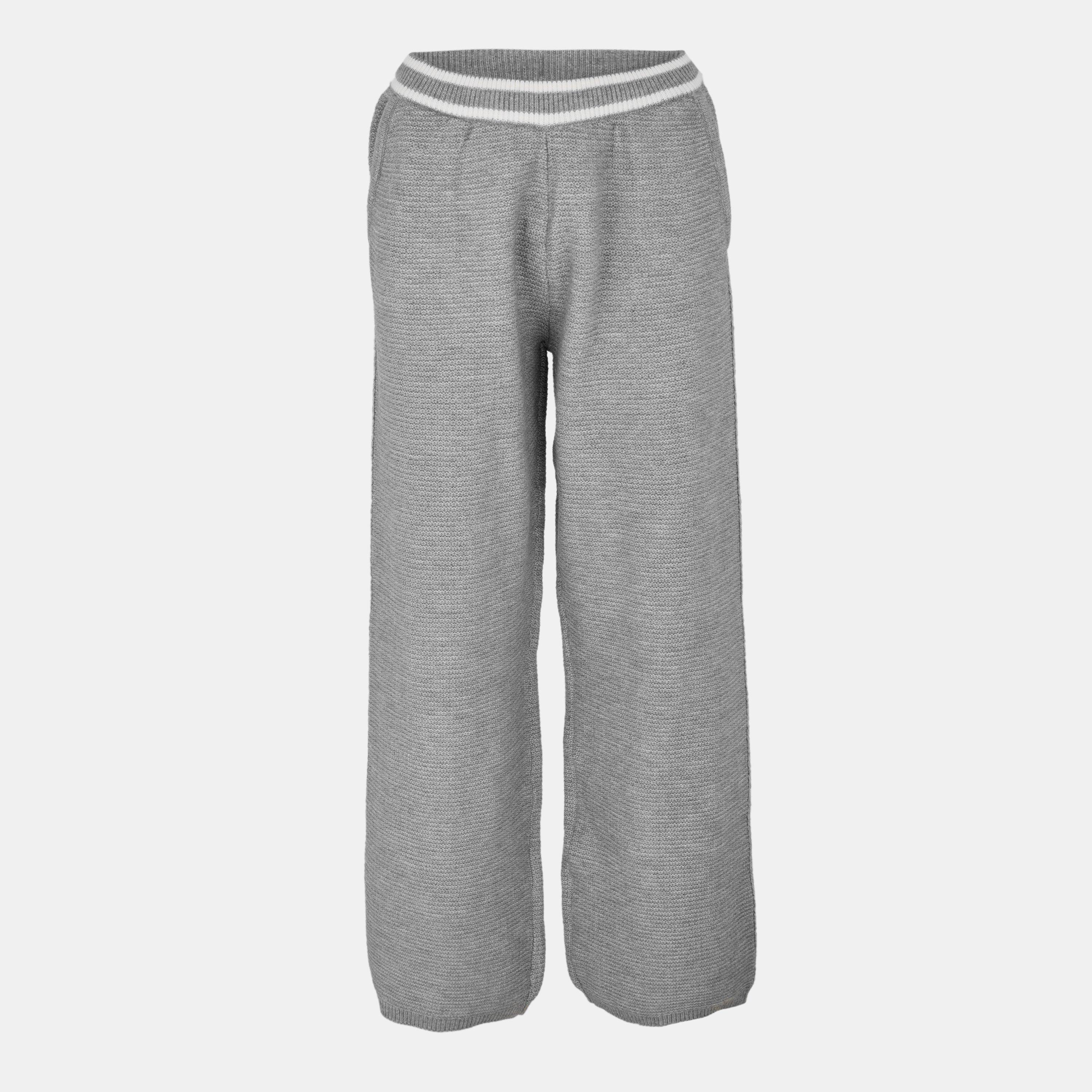 Grey - The Couture Club - Women's Emblem Jog Stretch Knitted Trousers - 1