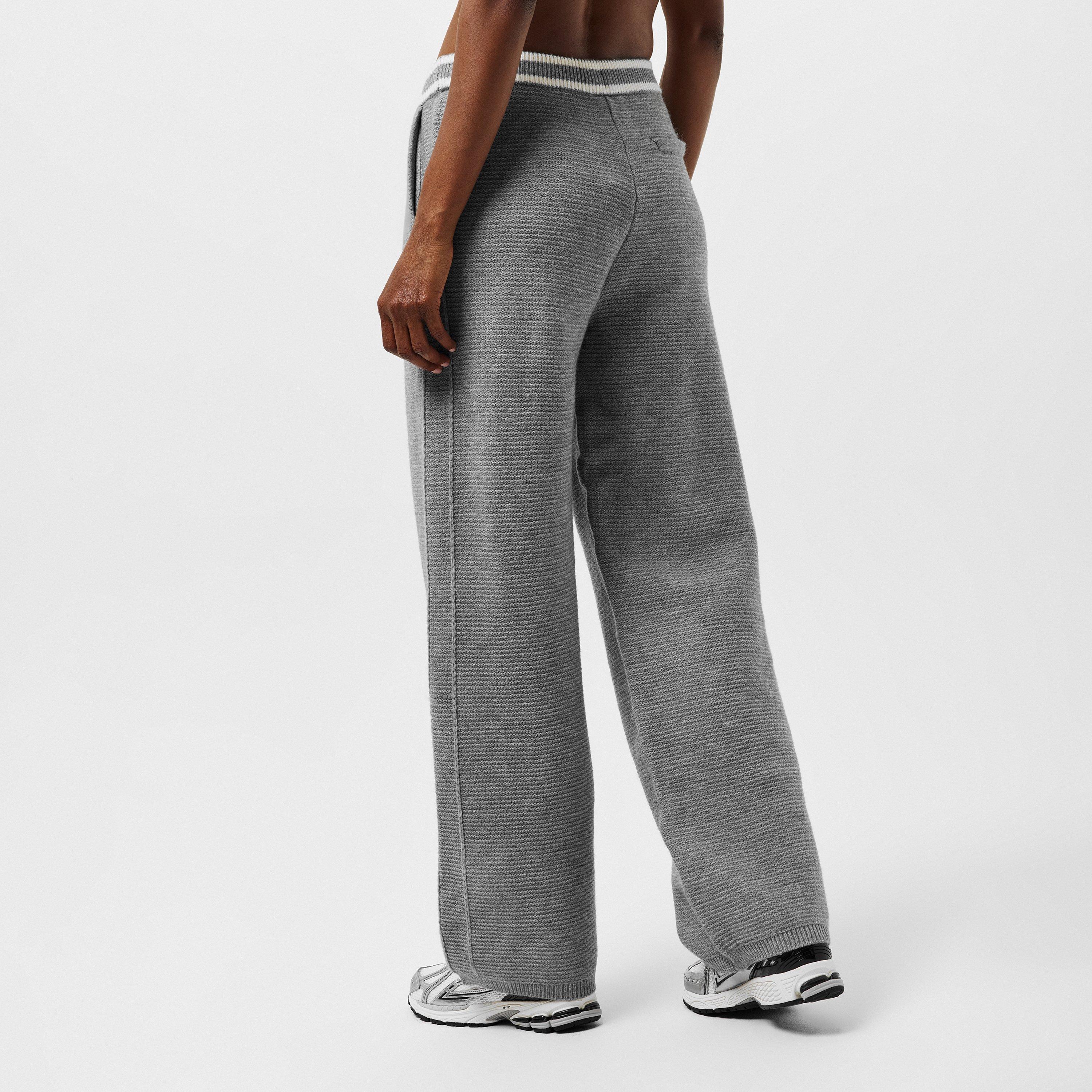 Grey - The Couture Club - Women's Emblem Jog Knitted Trousers - 4