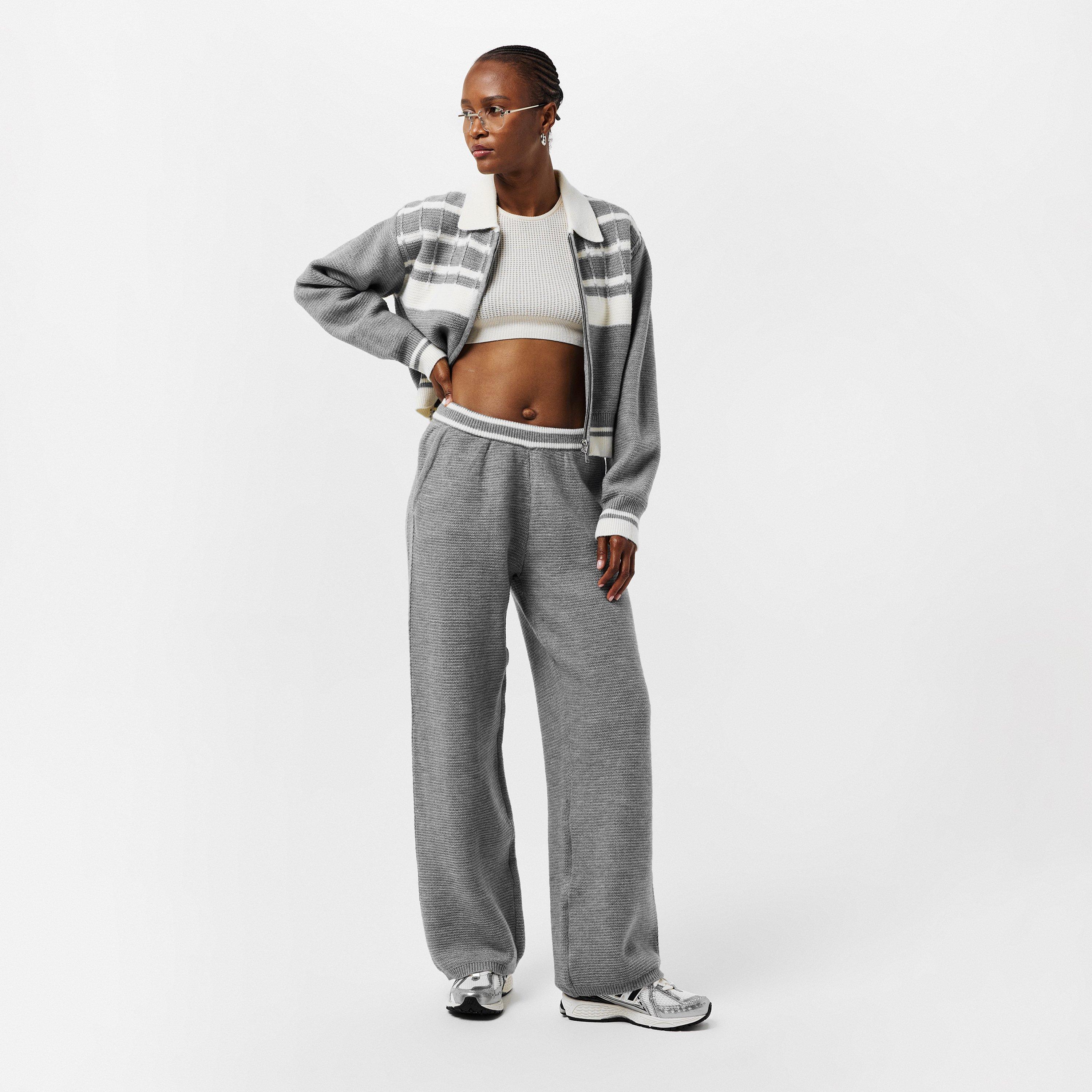 Grey - The Couture Club - Women's Emblem Jog Knitted Trousers - 6