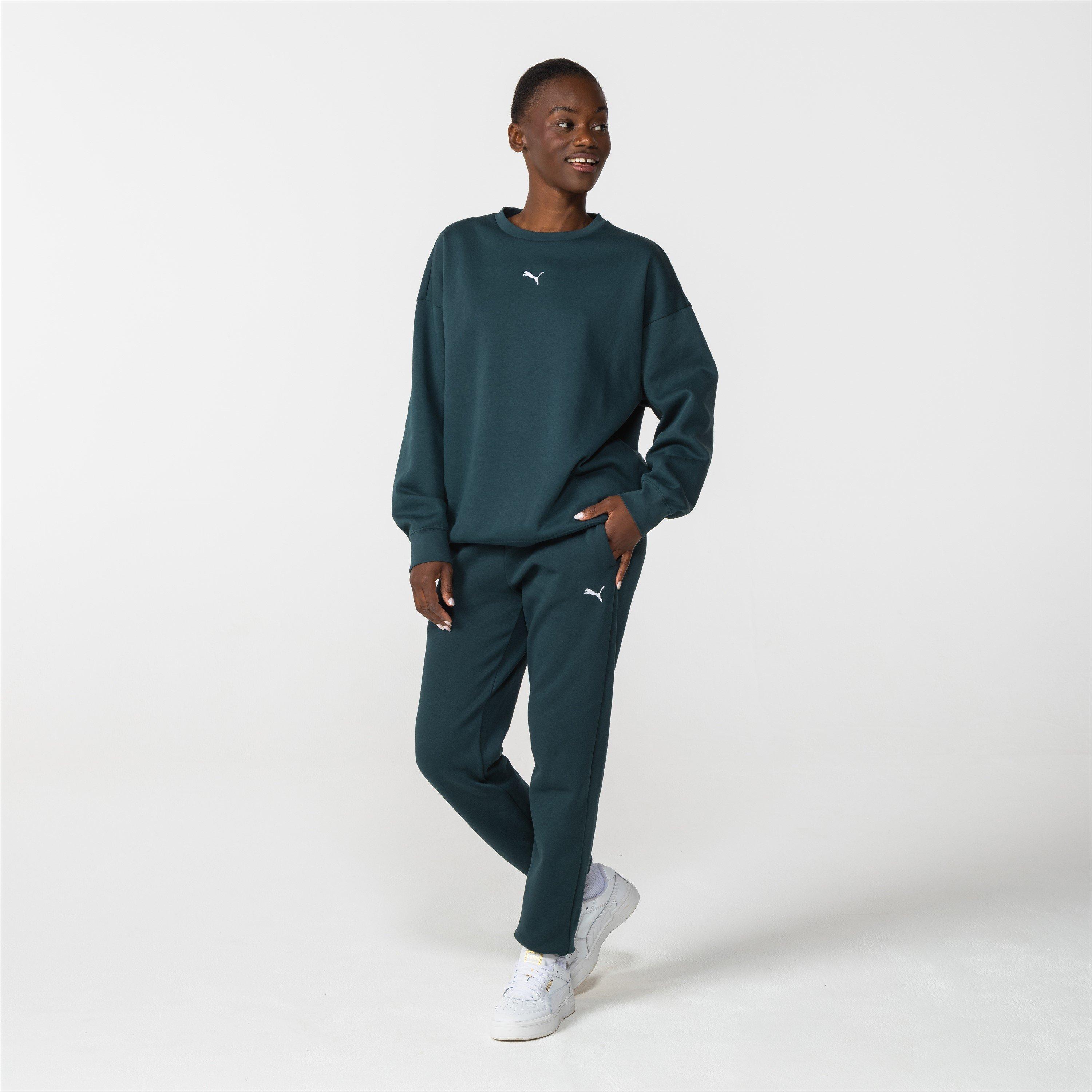 Puma Women's Essential Jogging Bottoms - Green Terrain - 10 (S)