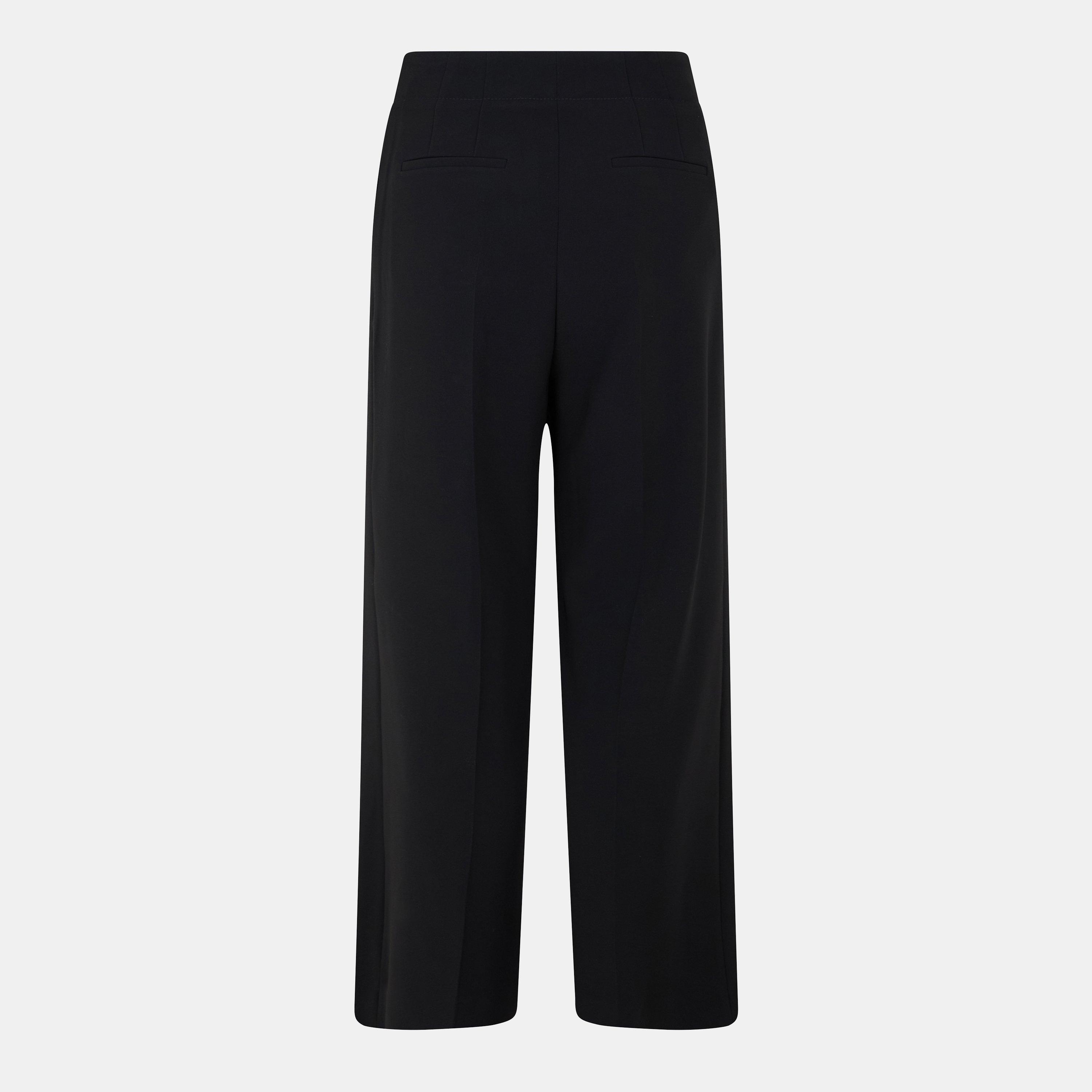 Black - Boss - Women's Tayamana Wide Leg Trousers - 2