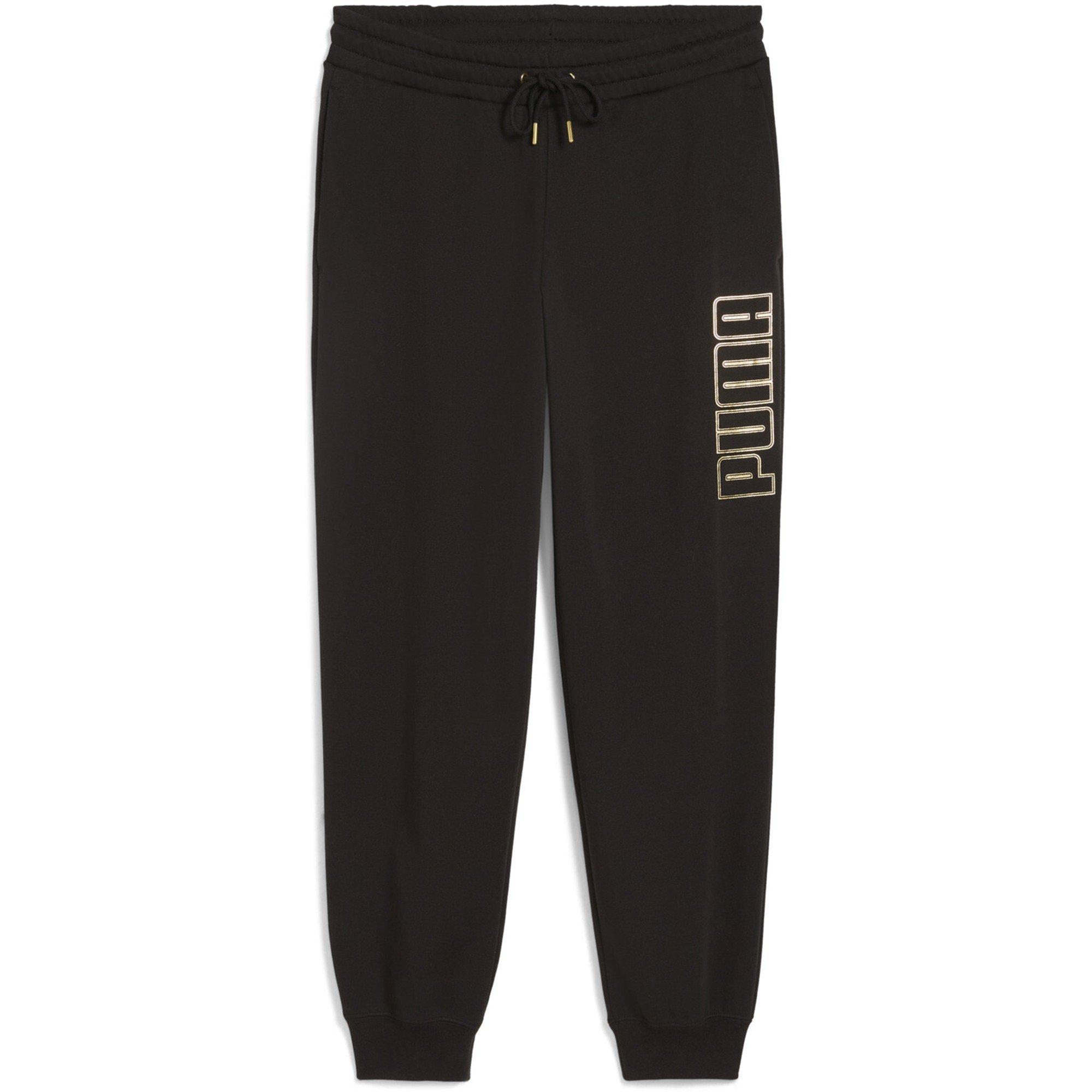 Puma Zwart - Puma - Women's Maximal Metallic Comfort Fleece Jogging Bottoms - 1