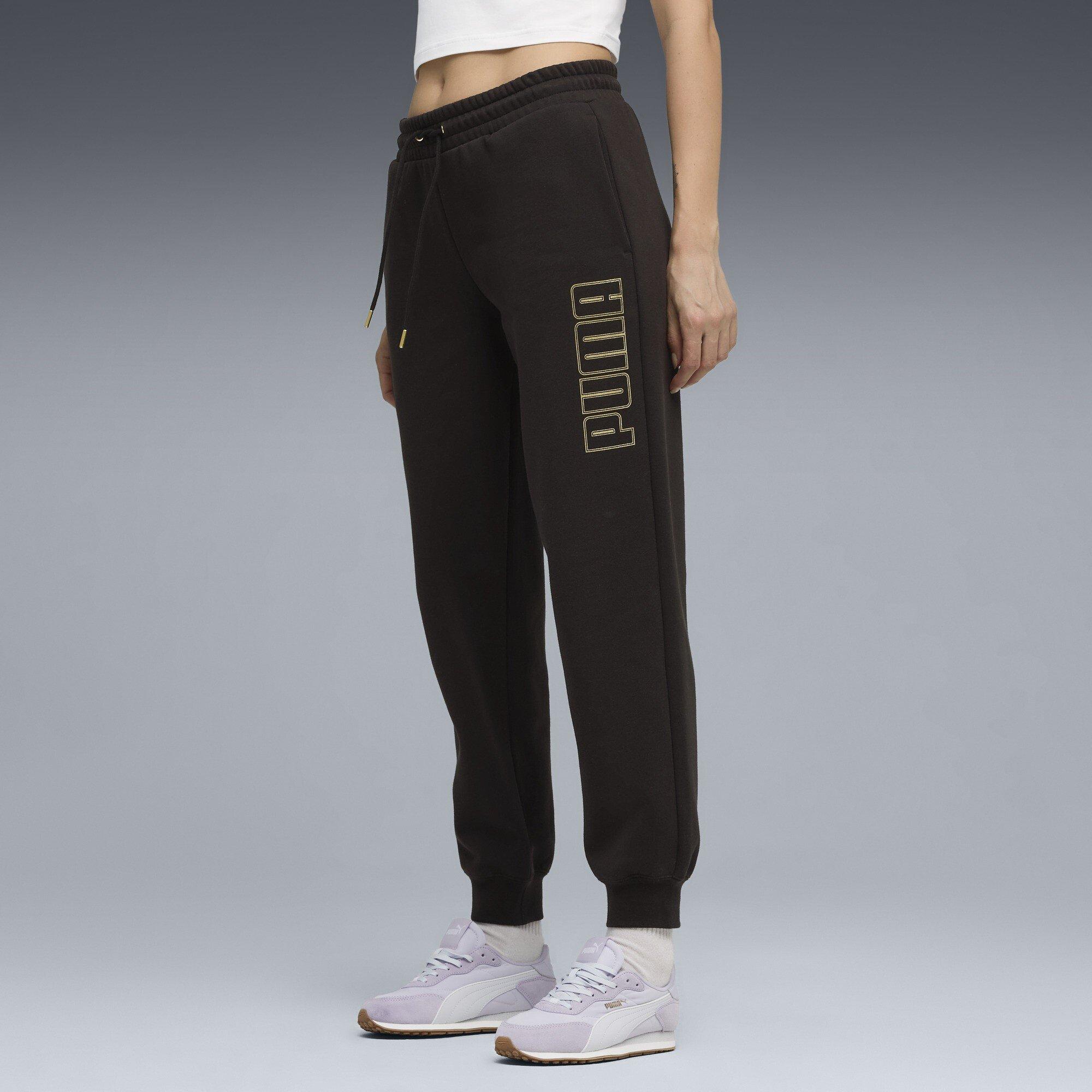 Puma Zwart - Puma - Women's Maximal Metallic Comfort Fleece Jogging Bottoms - 3