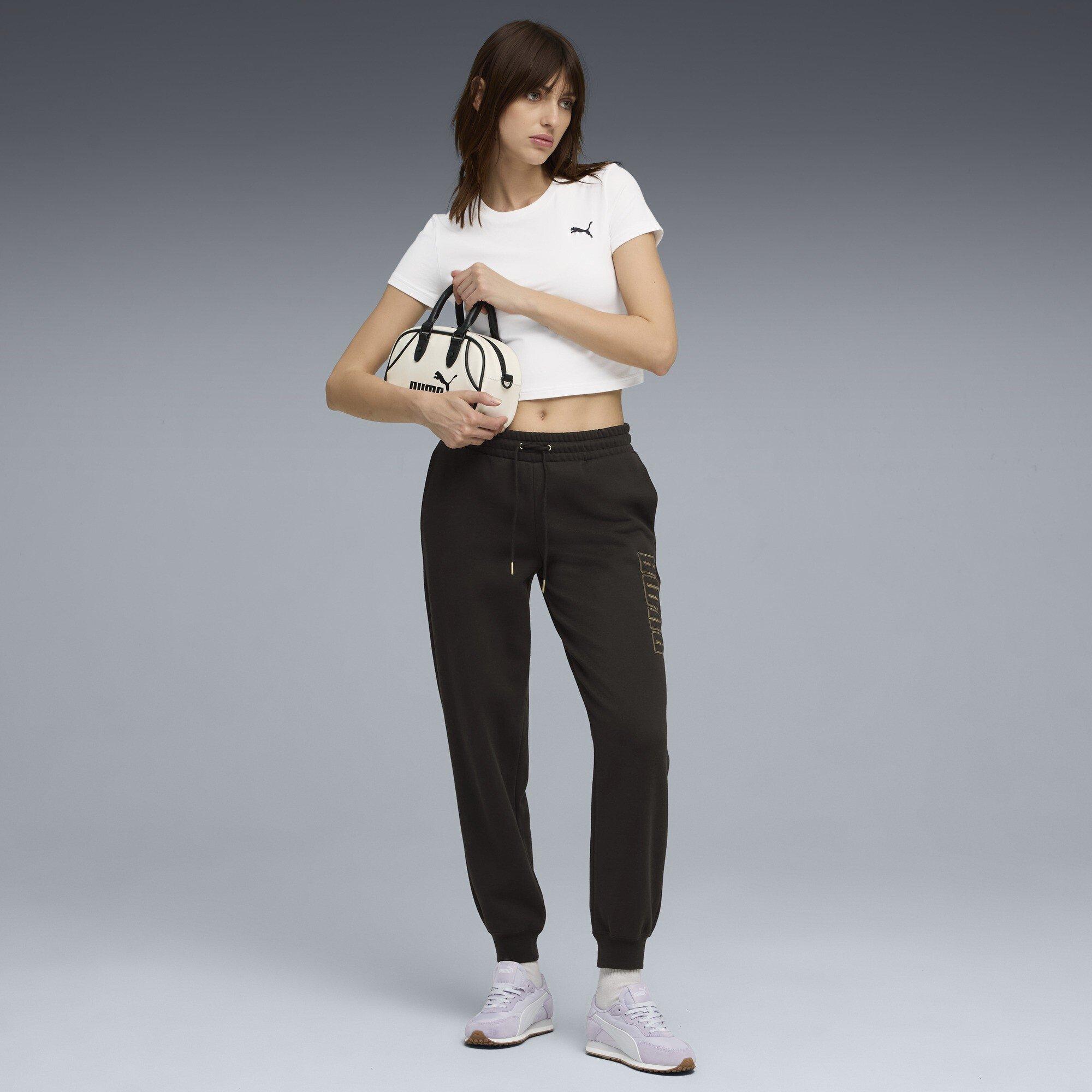 Puma Zwart - Puma - Women's Maximal Metallic Comfort Fleece Jogging Bottoms - 5