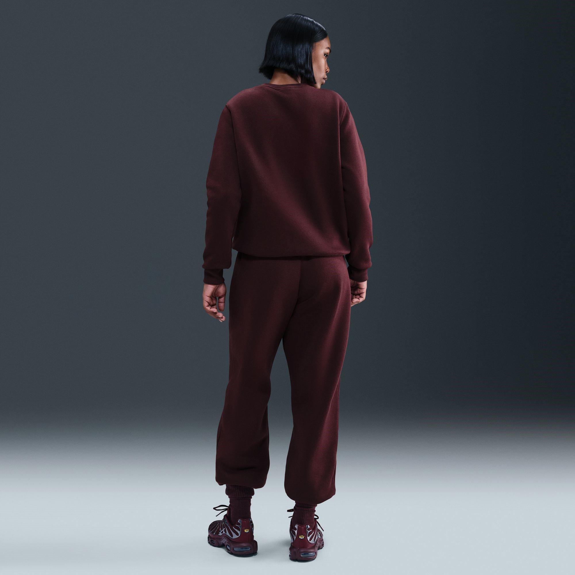 CRUSH BURGUNDY - Nike - Women's Closed Hem Fleece Jogging Bottoms - 8