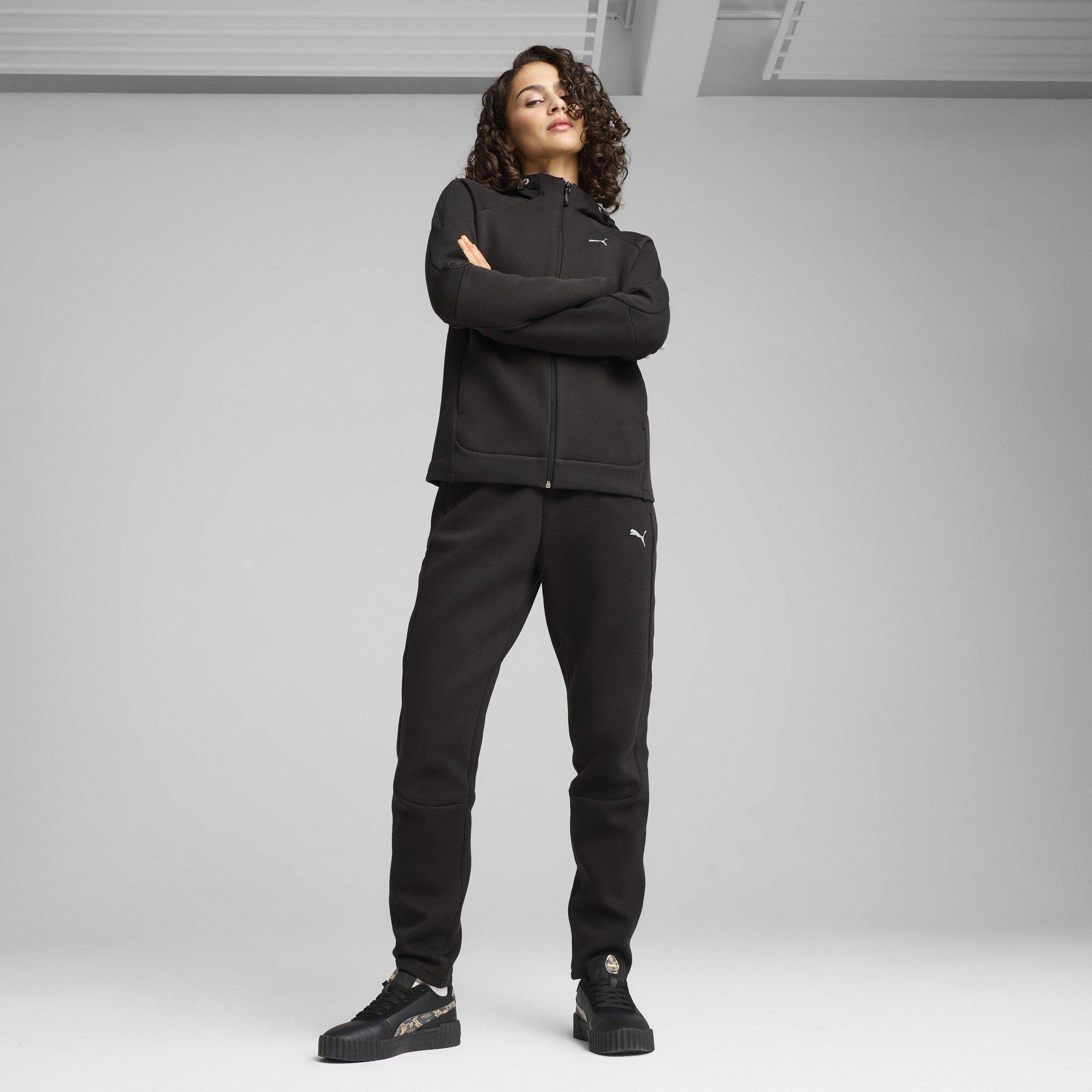 Puma Black - Puma - Women's Evostripe Closed Hem Fleece Jogging Bottoms - 7