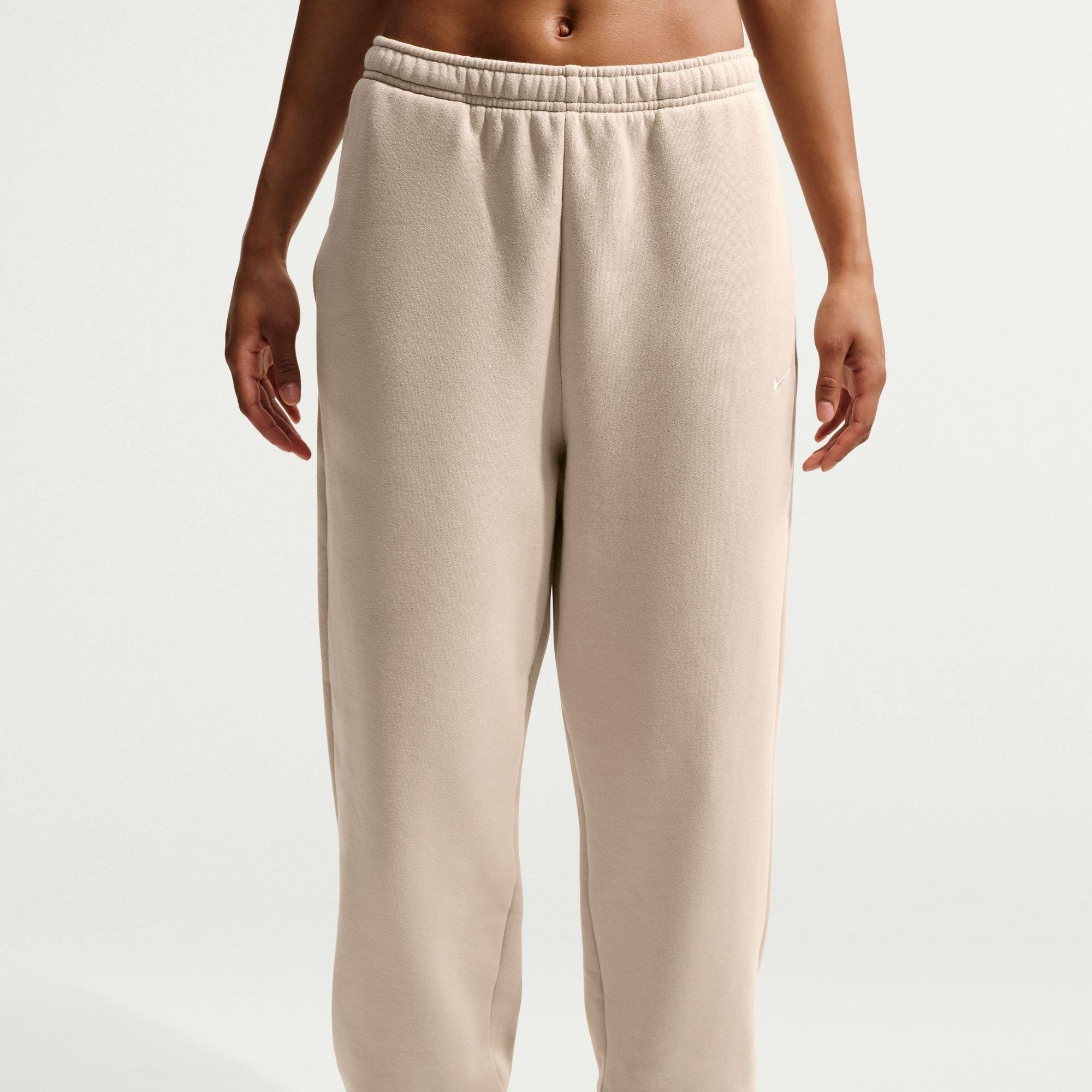Nike Women's Studio Fleece Oversized Cuffed Pants - Cream Ii/Sail - Xs - Image 3