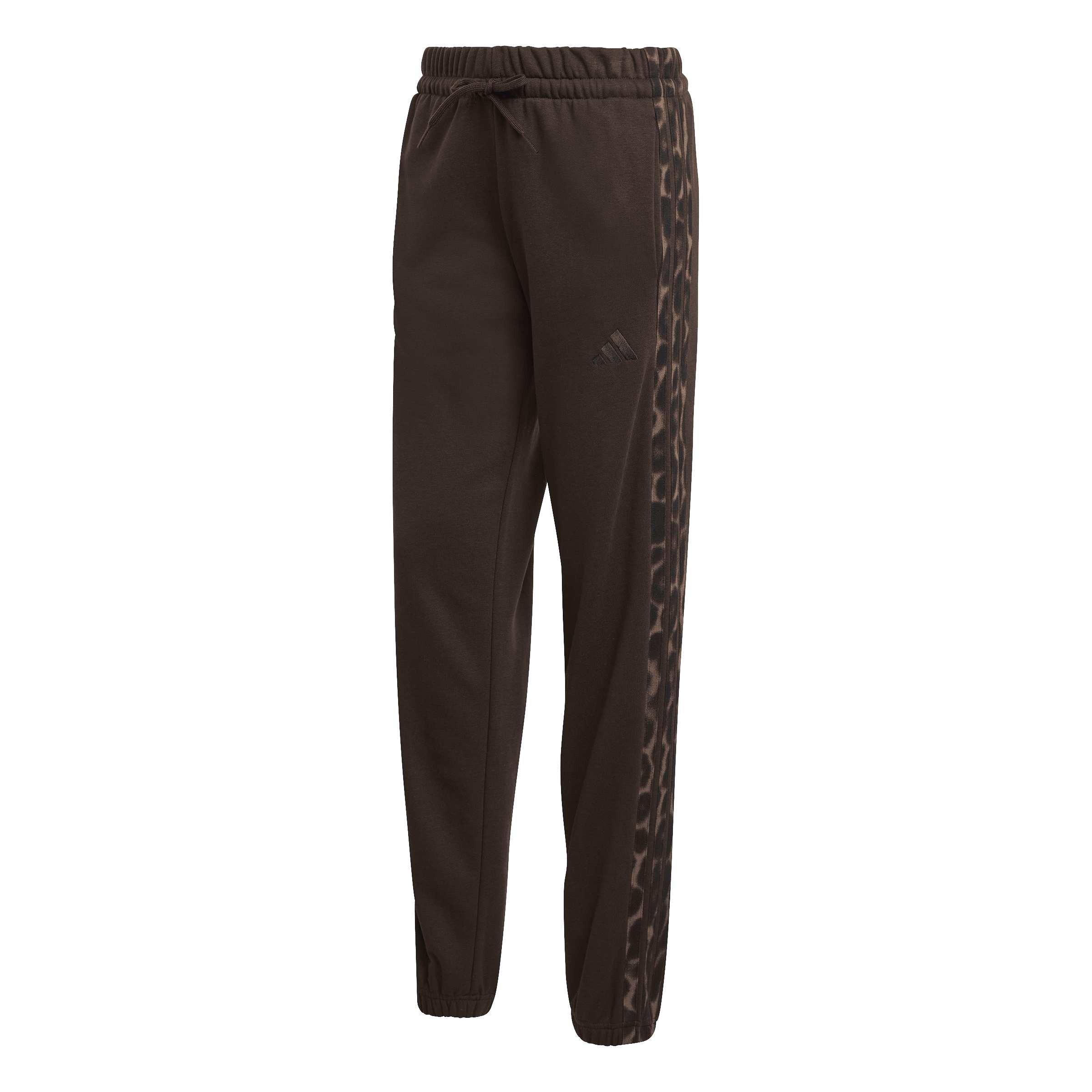 Adidas Women's All-Over Print Fleece Joggers - Aurora Coffee - 12 (M)