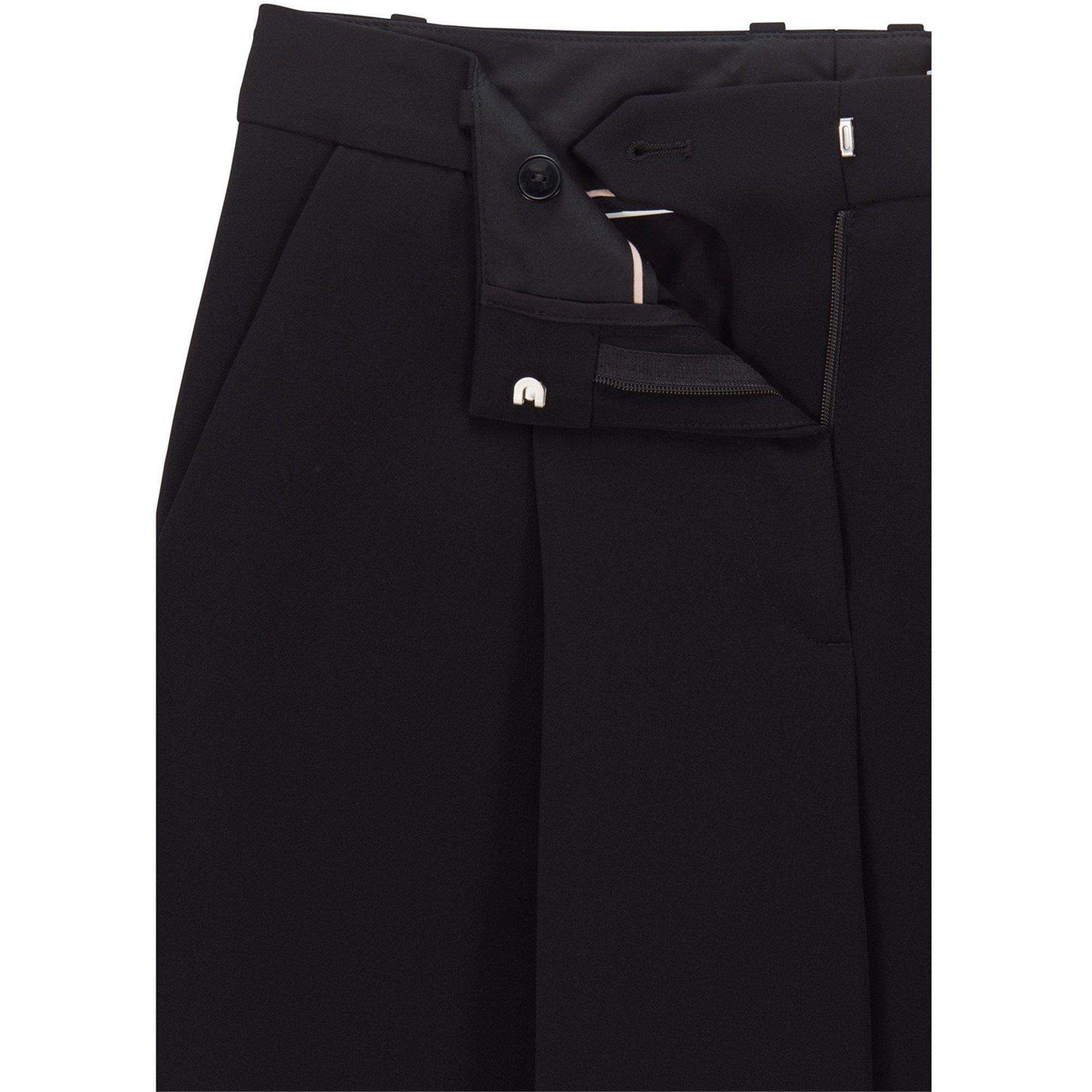 Black - Boss - Women's Tapana Wide Leg Trousers - 6