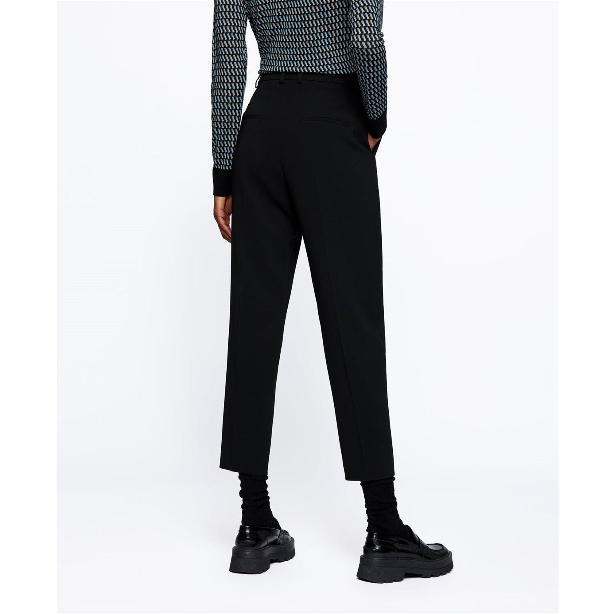 Black - Boss - Women's Tapana Wide Leg Trousers - 3