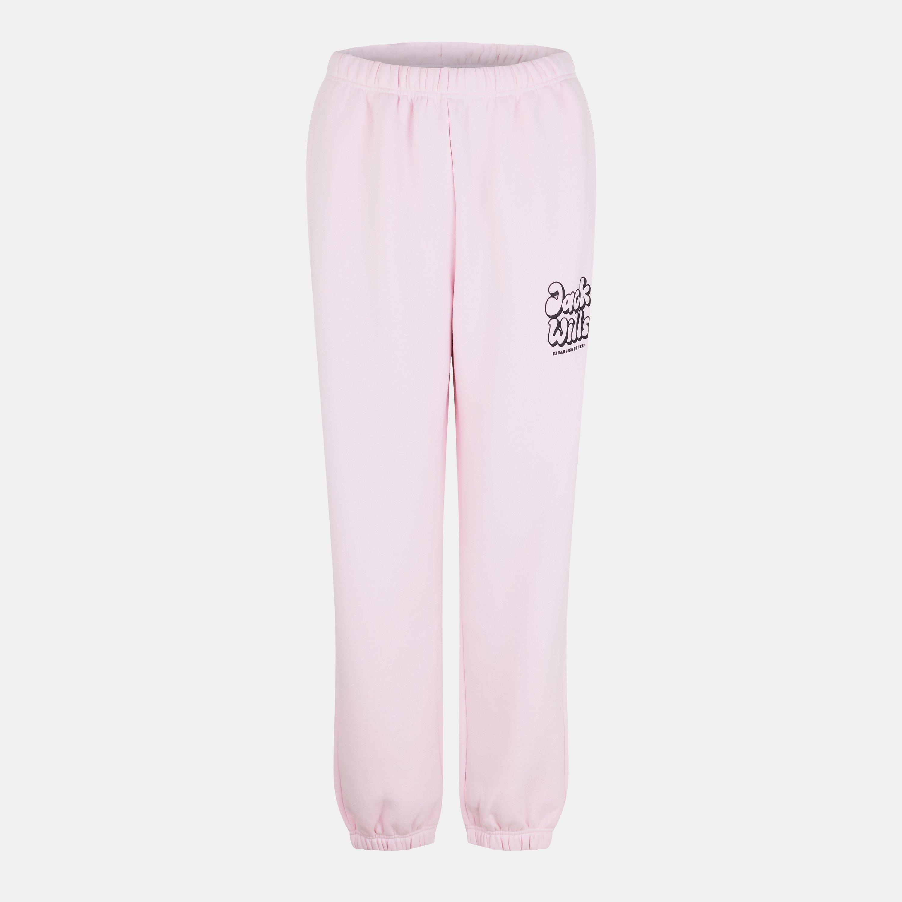 Jack Wills Women's Closed Hem Fleece Joggers - Pink - 14 (L)