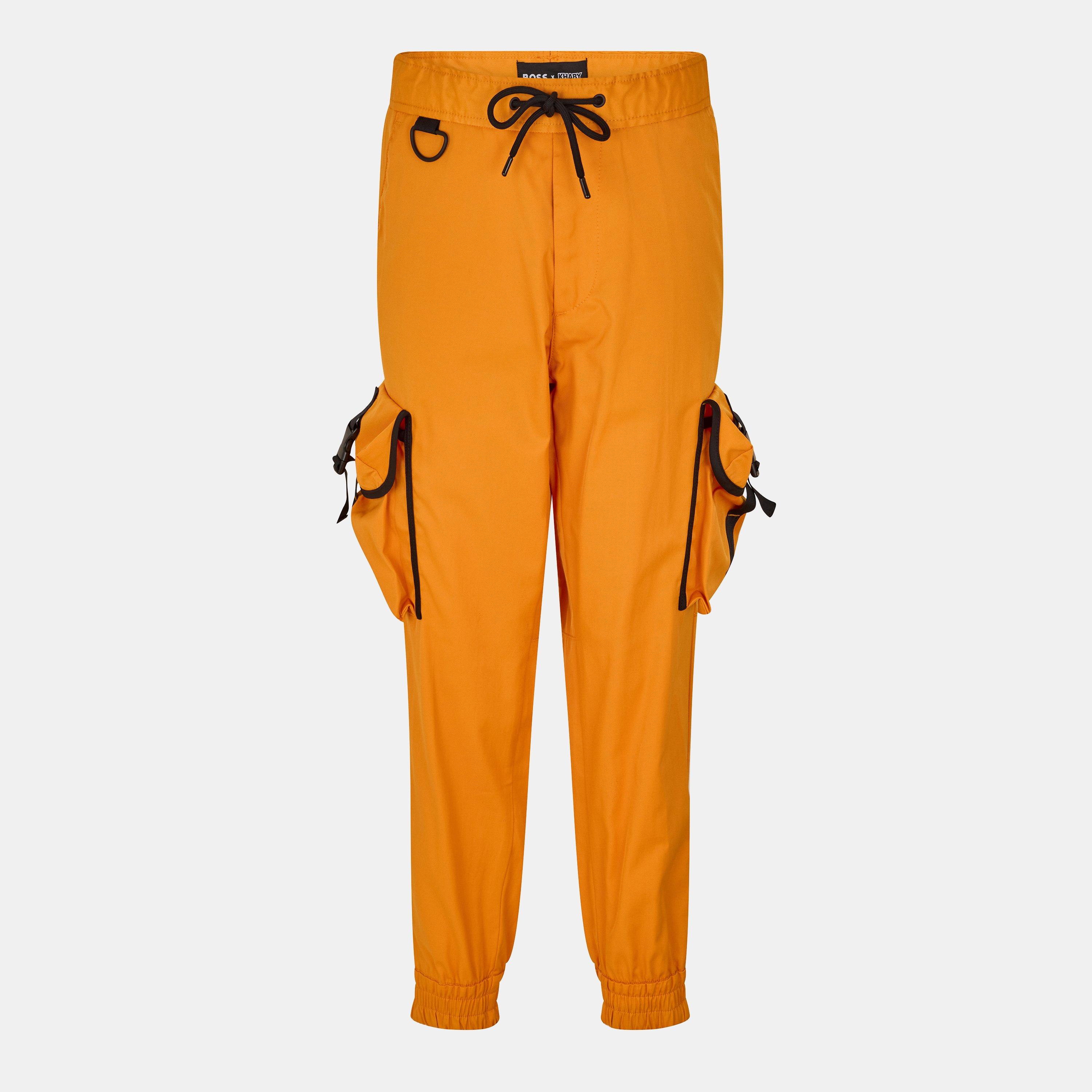 Pastel Orange - Boss - Men's Khaby Wide Leg Trousers - 1