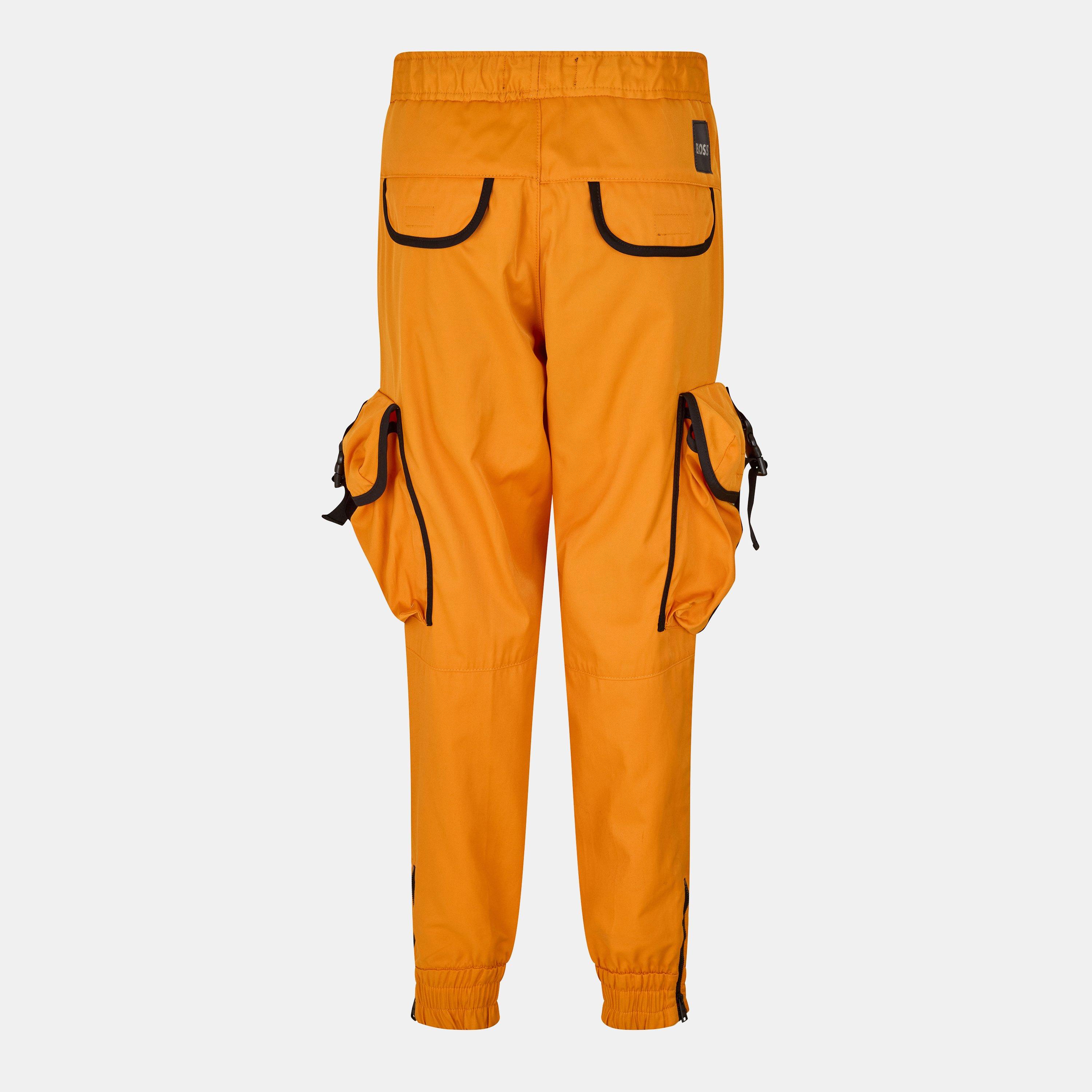 Pastel Orange - Boss - Men's Khaby Wide Leg Trousers - 2