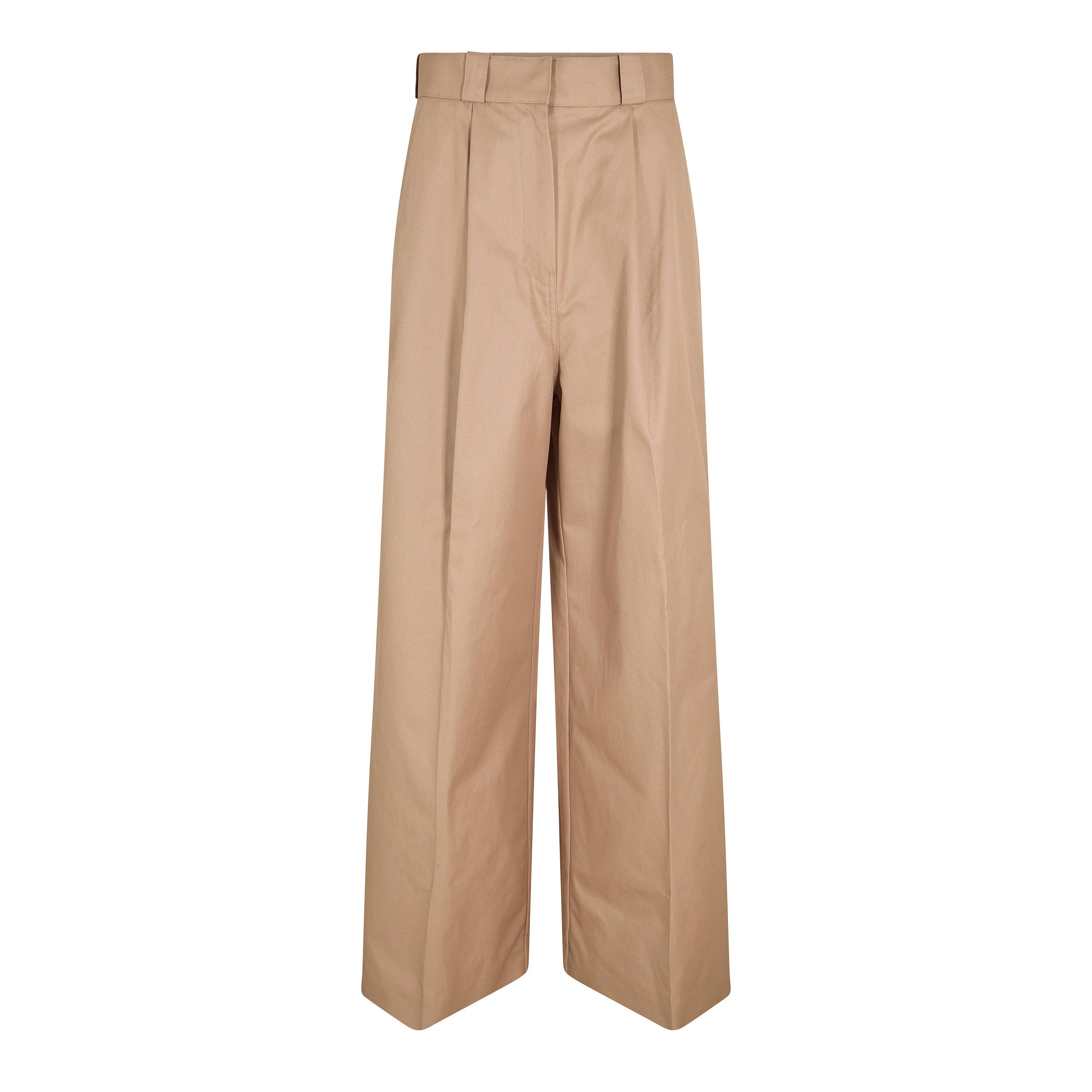 Beige - Balenciaga - Women's Wide Leg Trousers - 1
