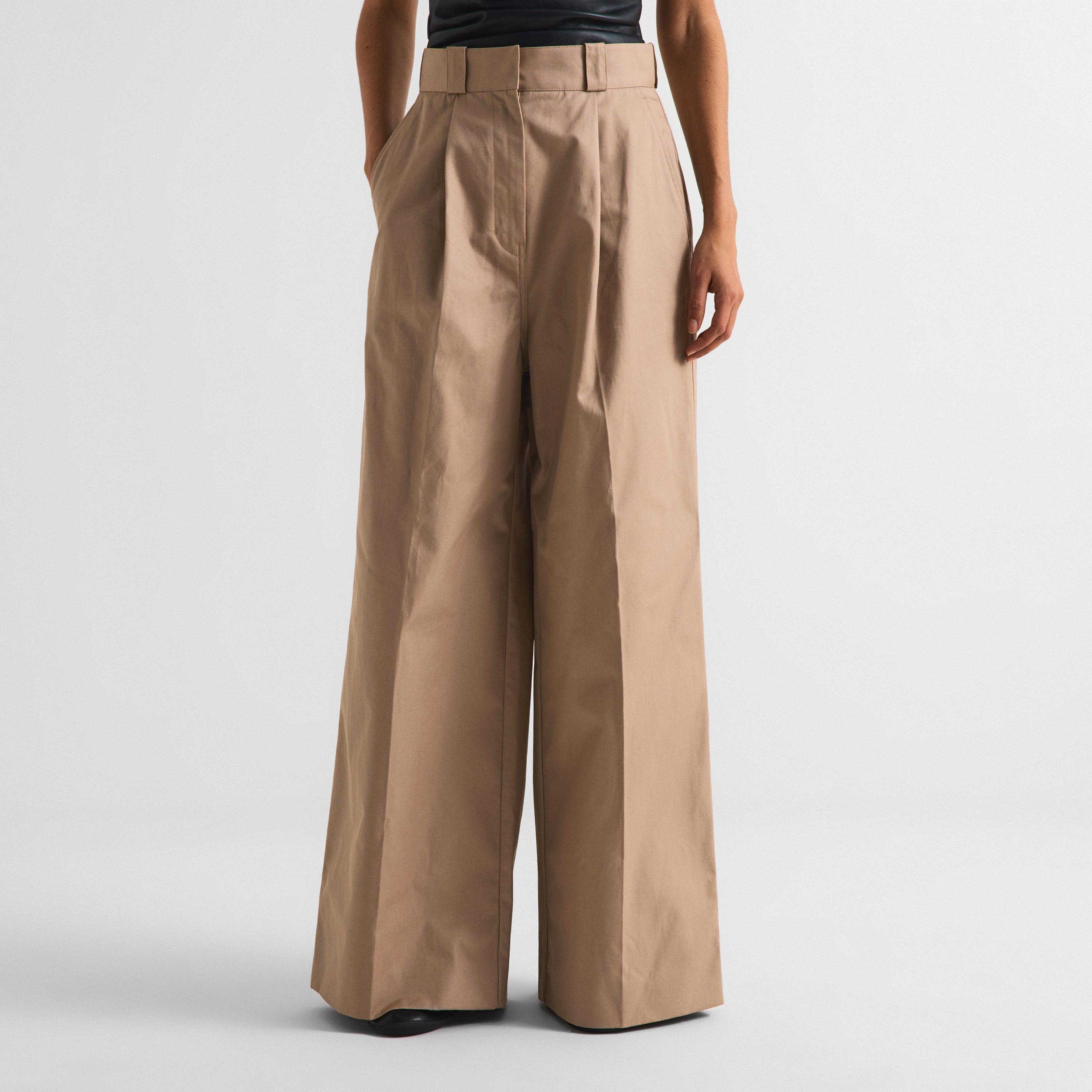 Beige - Balenciaga - Women's Wide Leg Trousers - 3