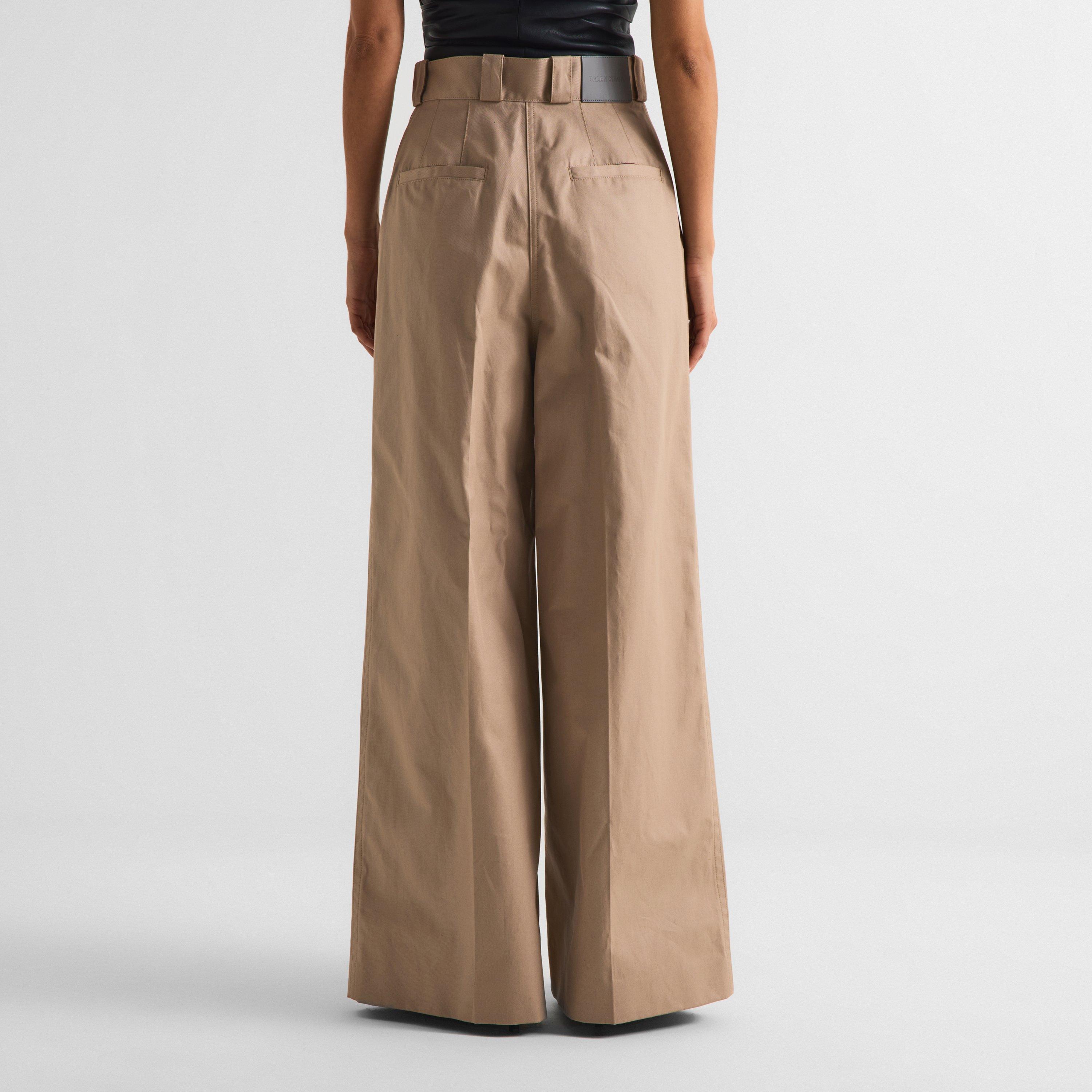 Beige - Balenciaga - Women's Wide Leg Trousers - 4