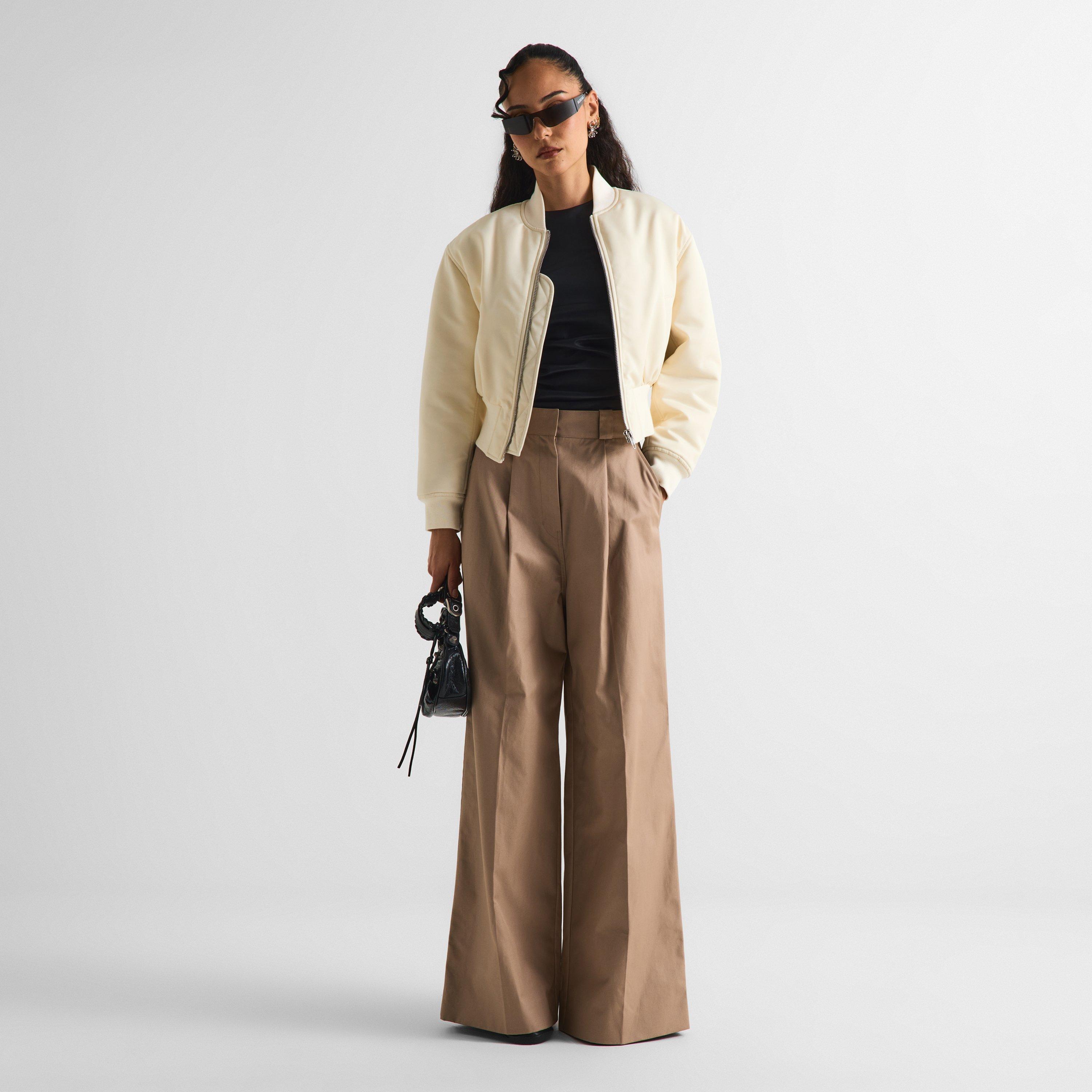 Beige - Balenciaga - Women's Wide Leg Trousers - 6