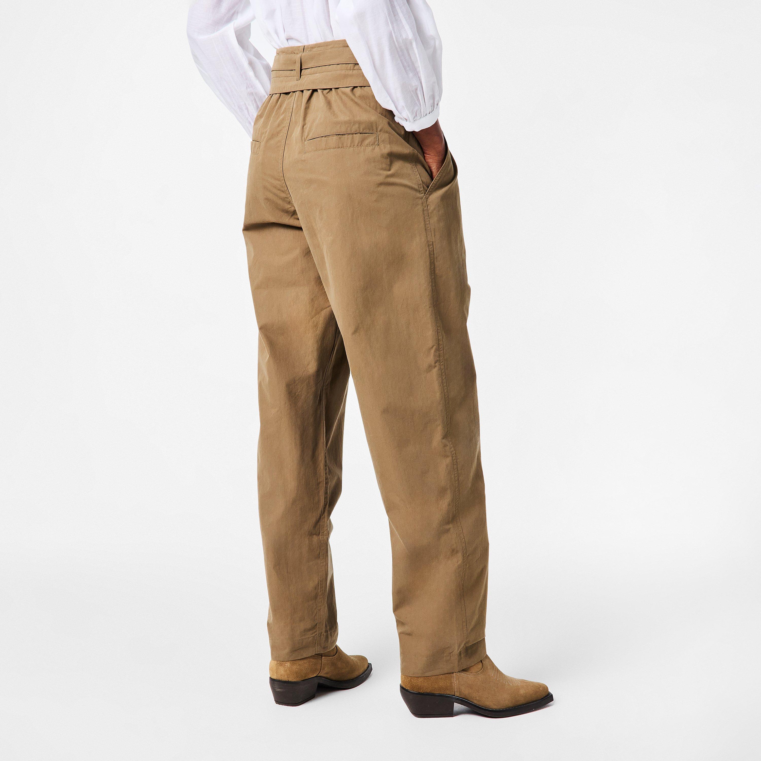 Khaki 67KI - Marant Etoile - Women's Celia Wide Leg Trousers - 4