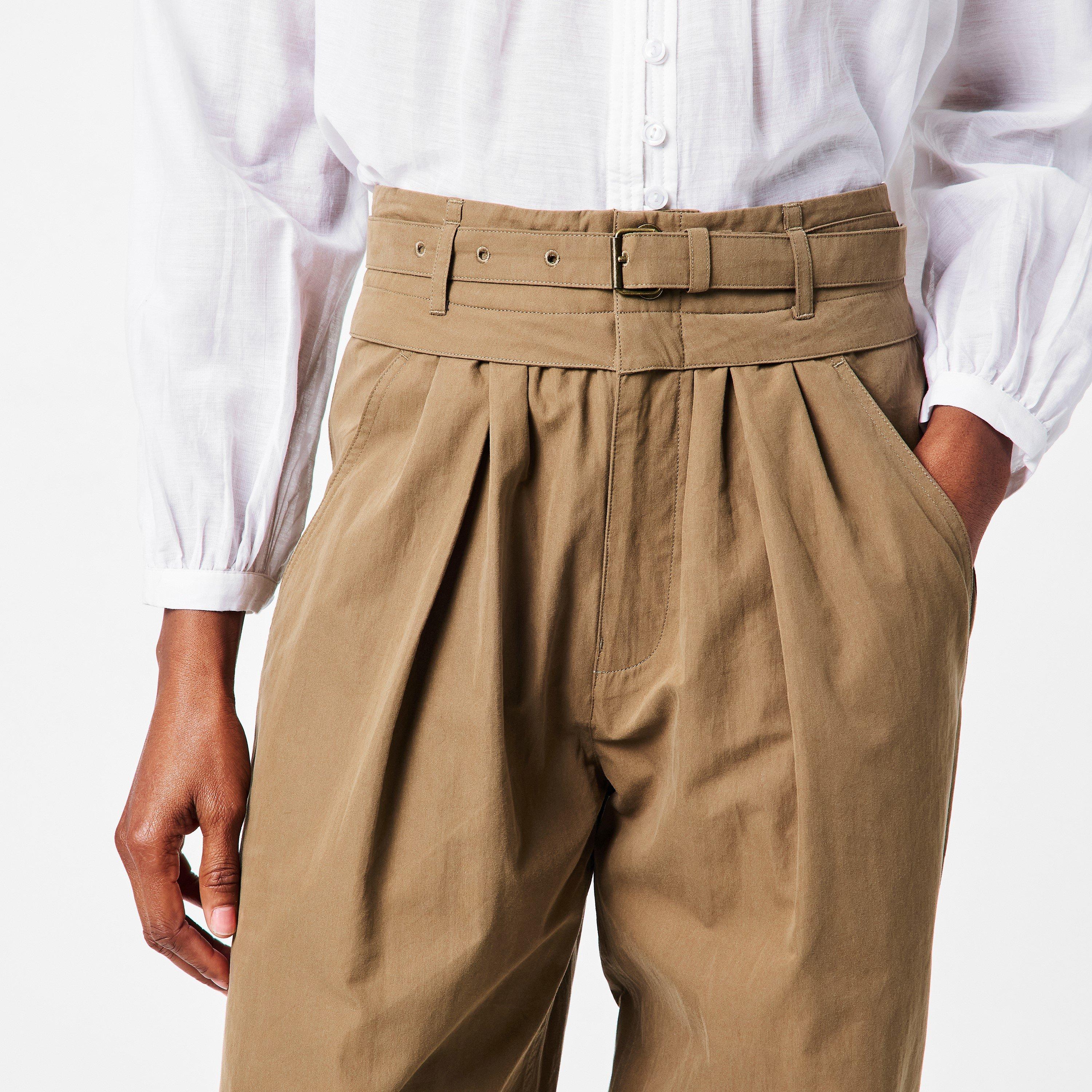 Khaki 67KI - Marant Etoile - Women's Celia Wide Leg Trousers - 5