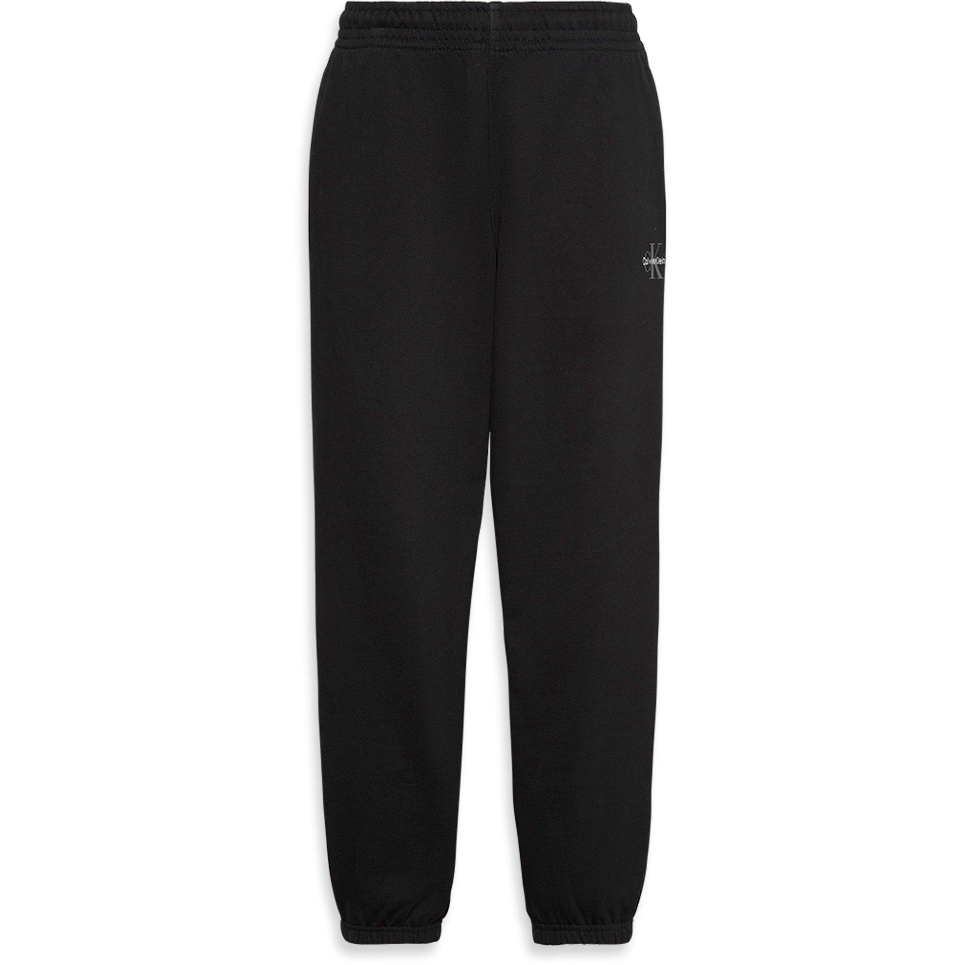 Calvin Klein Jeans Women's Ckj Mono Closed Hem Fleece Joggers - Black - 12 (M)