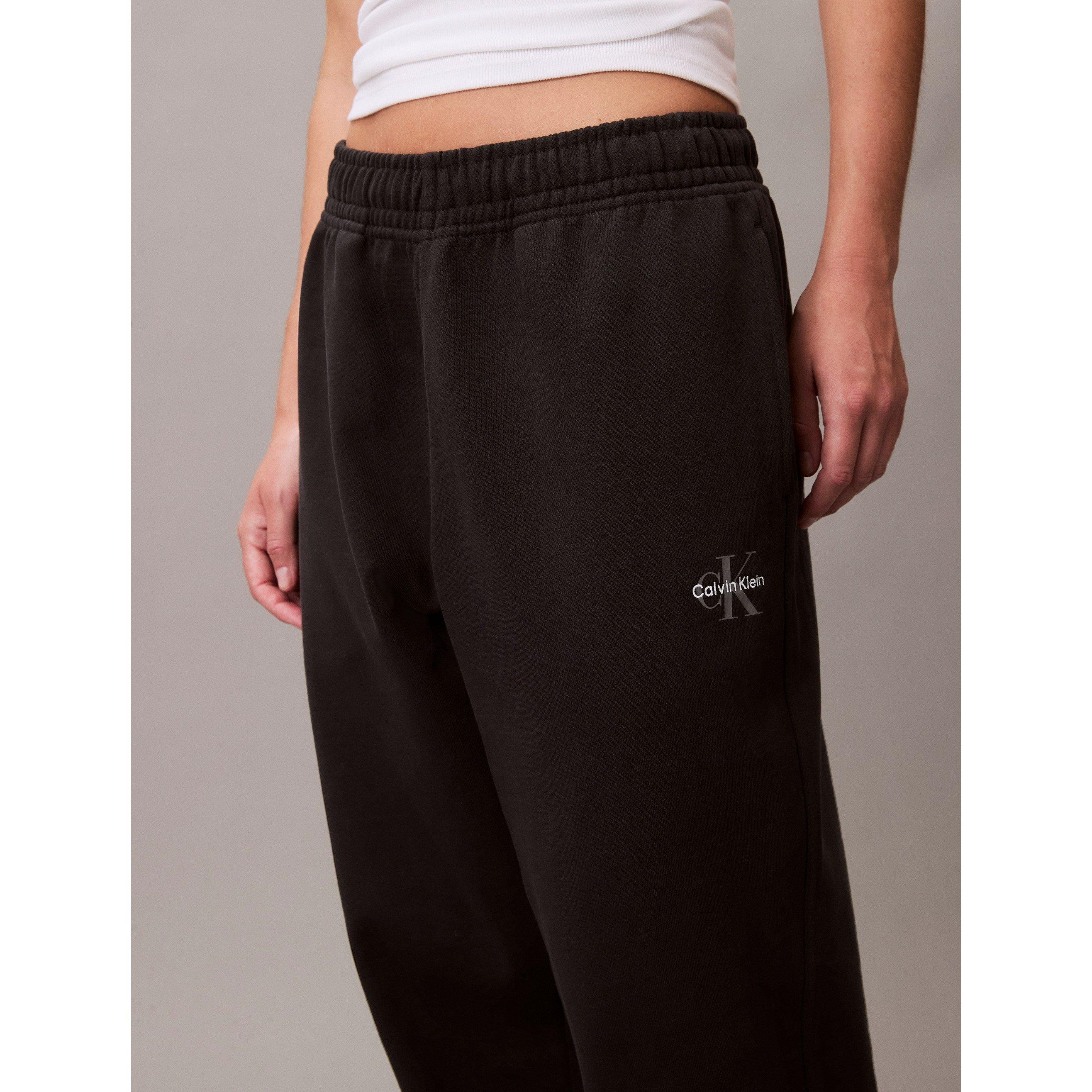 Black - Calvin Klein Jeans - Women's CKJ Mono Closed Hem Fleece Joggers - 3