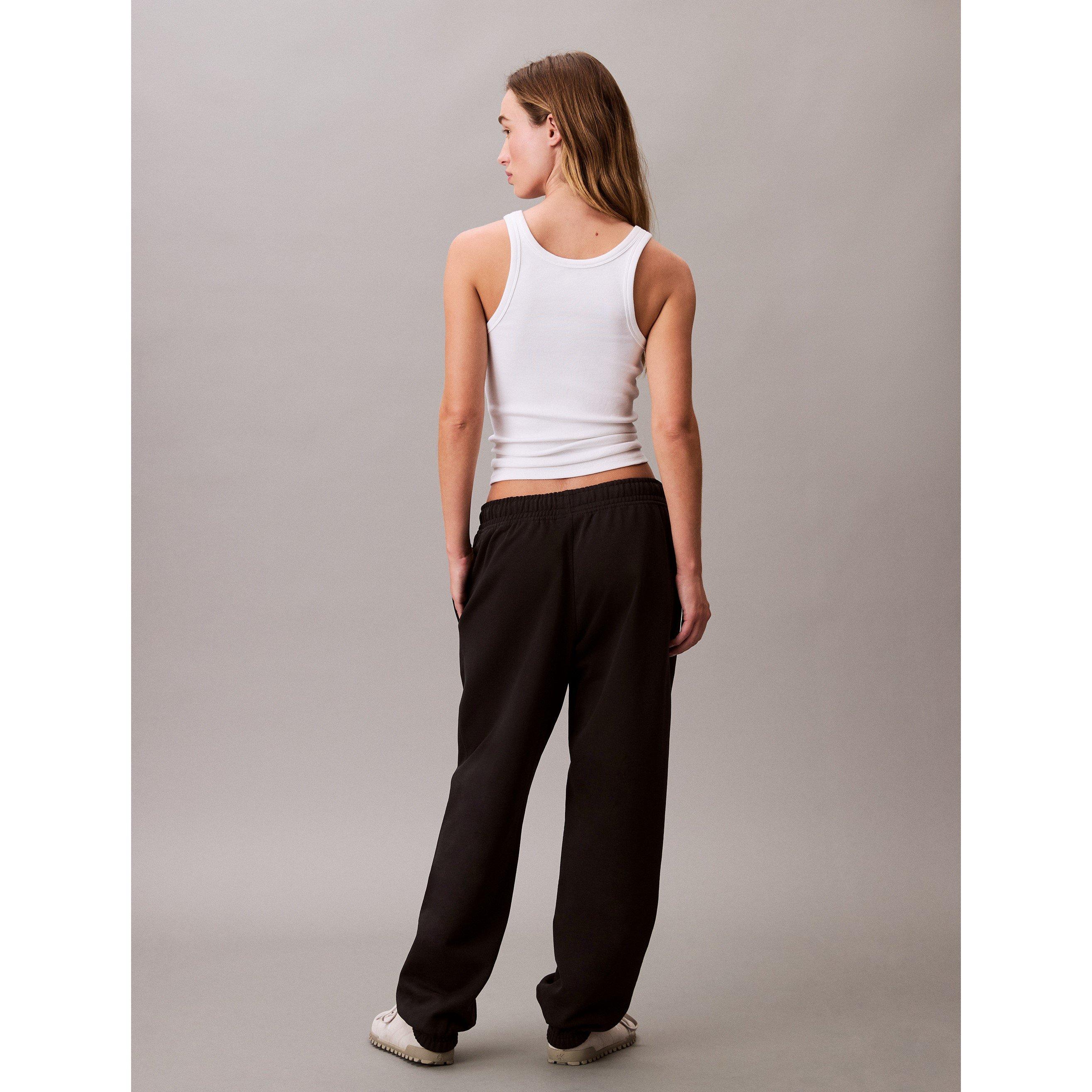 Black - Calvin Klein Jeans - Women's CKJ Mono Closed Hem Fleece Joggers - 7