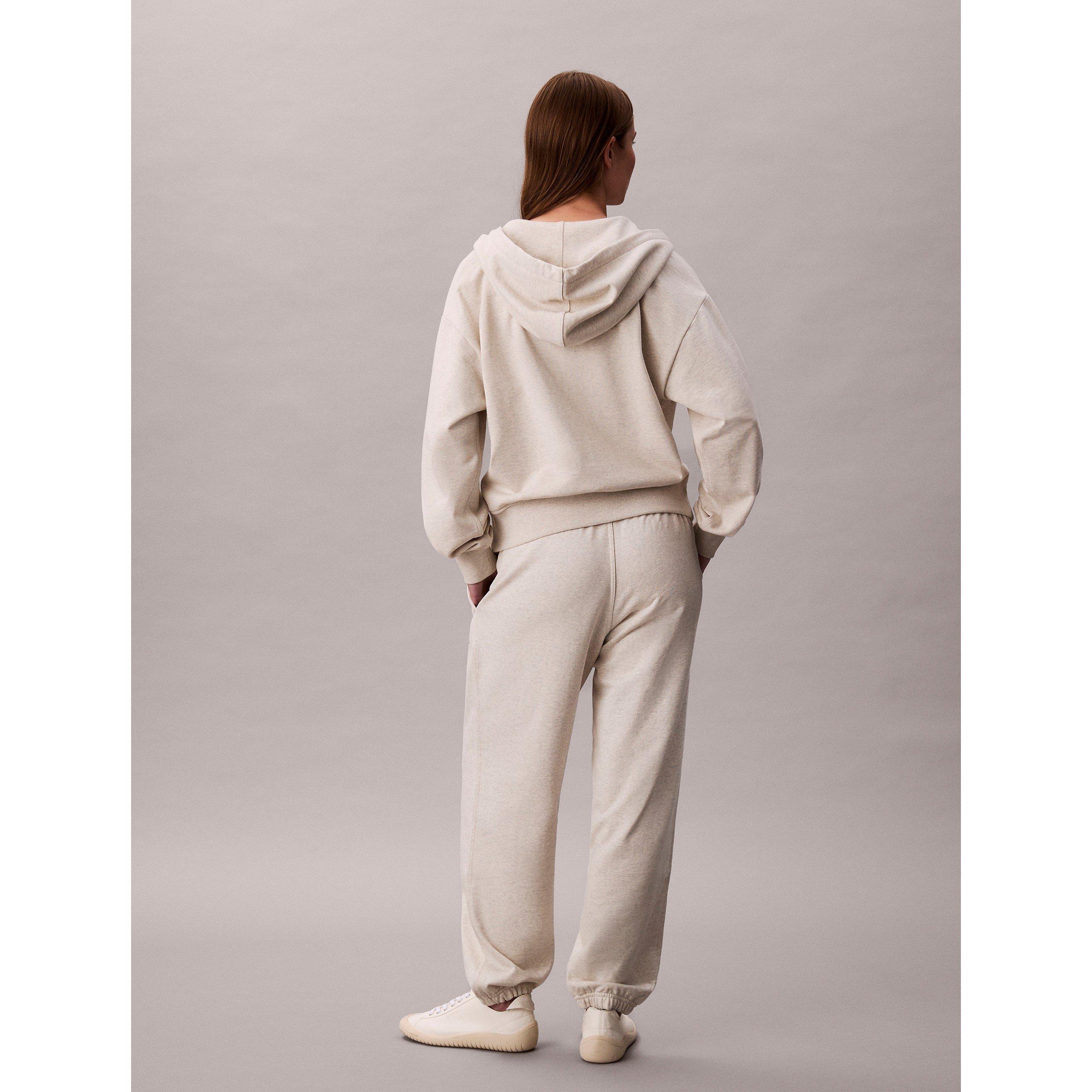 Vanilla Heather - Calvin Klein Jeans - Women's CKJ Mono Closed Hem Fleece Joggers - 3