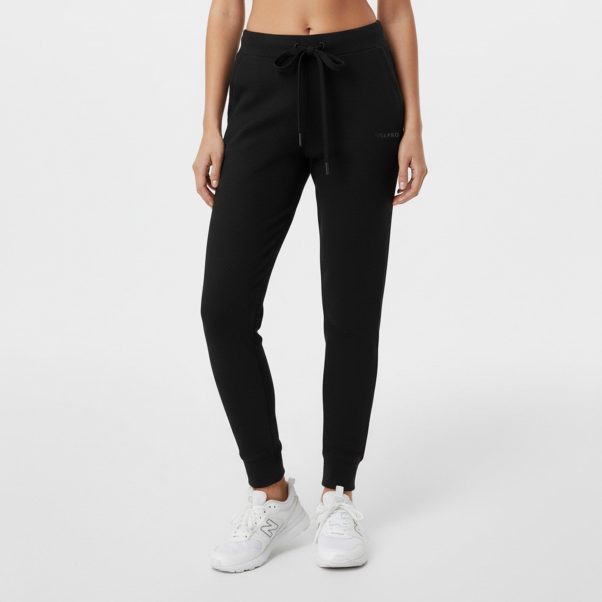 Jet Black2 - USA Pro - Ribbed Joggers - 3