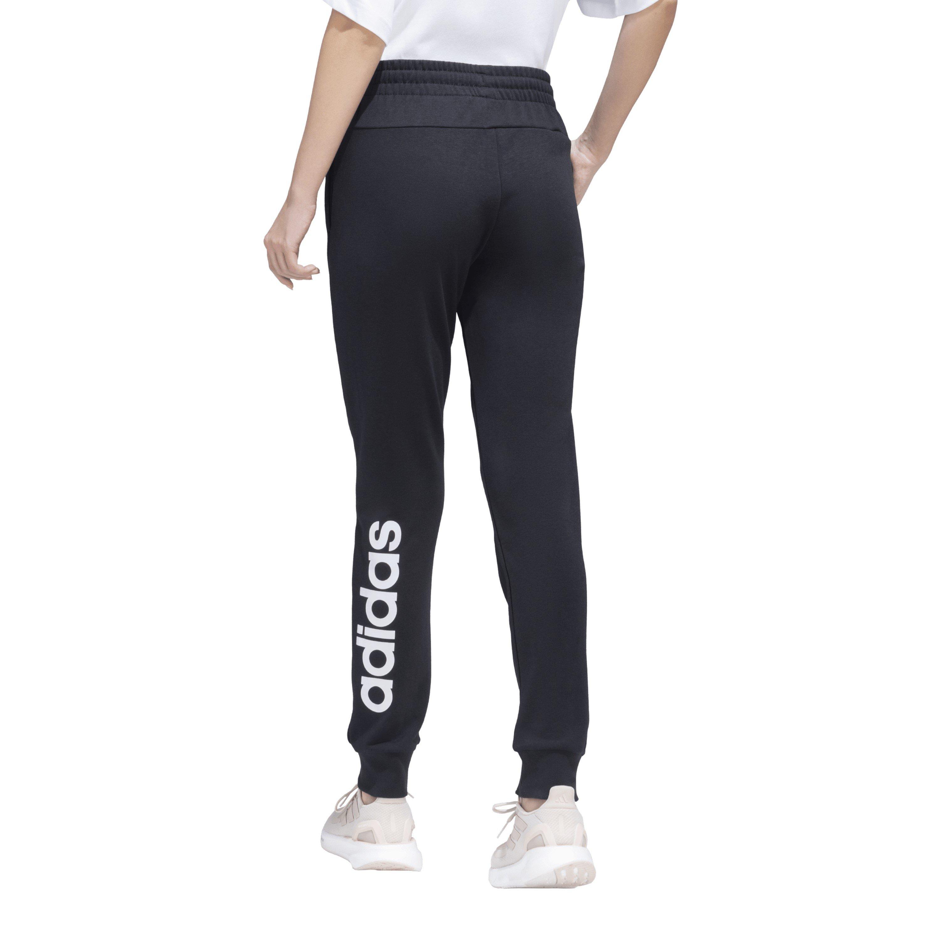 Schwarz/Weiß - adidas - Linear Slim Fit Cotton Joggers Womens - 3