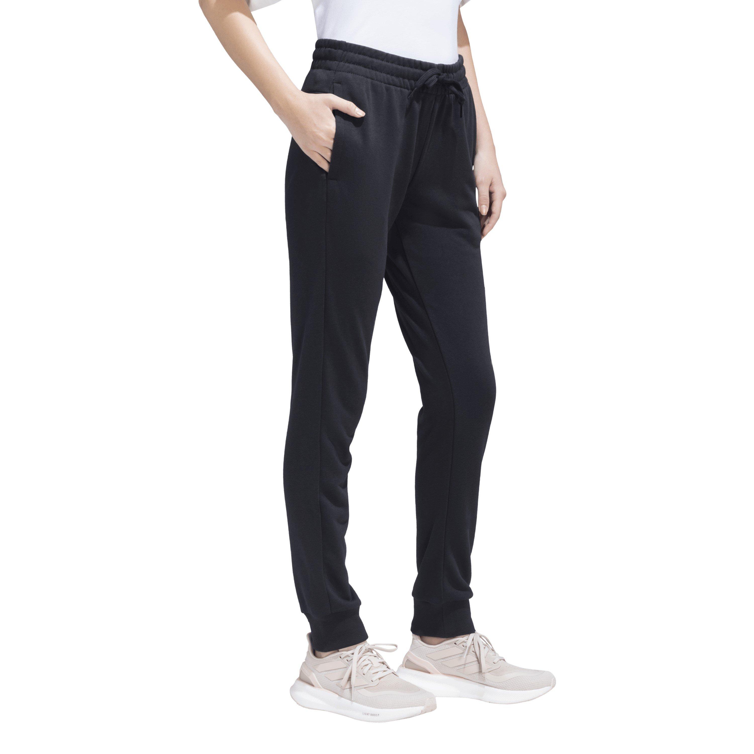 Schwarz/Weiß - adidas - Linear Slim Fit Cotton Joggers Womens - 7