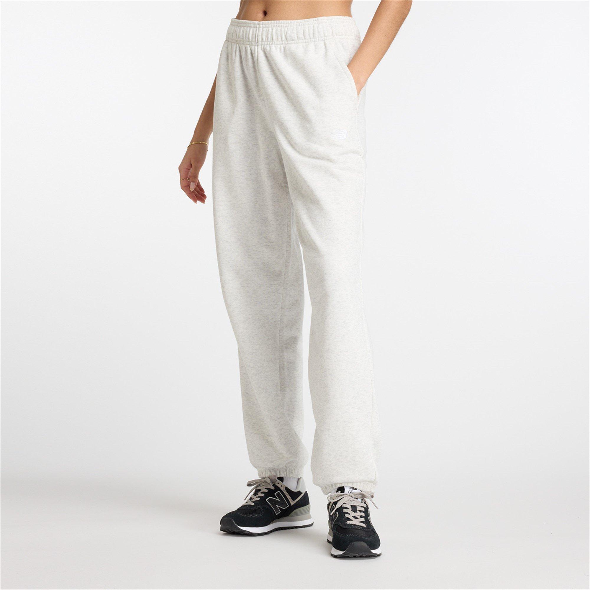 New Balance Women's Closed Hem Fleece Joggers - Grey Marl - 14 (L)