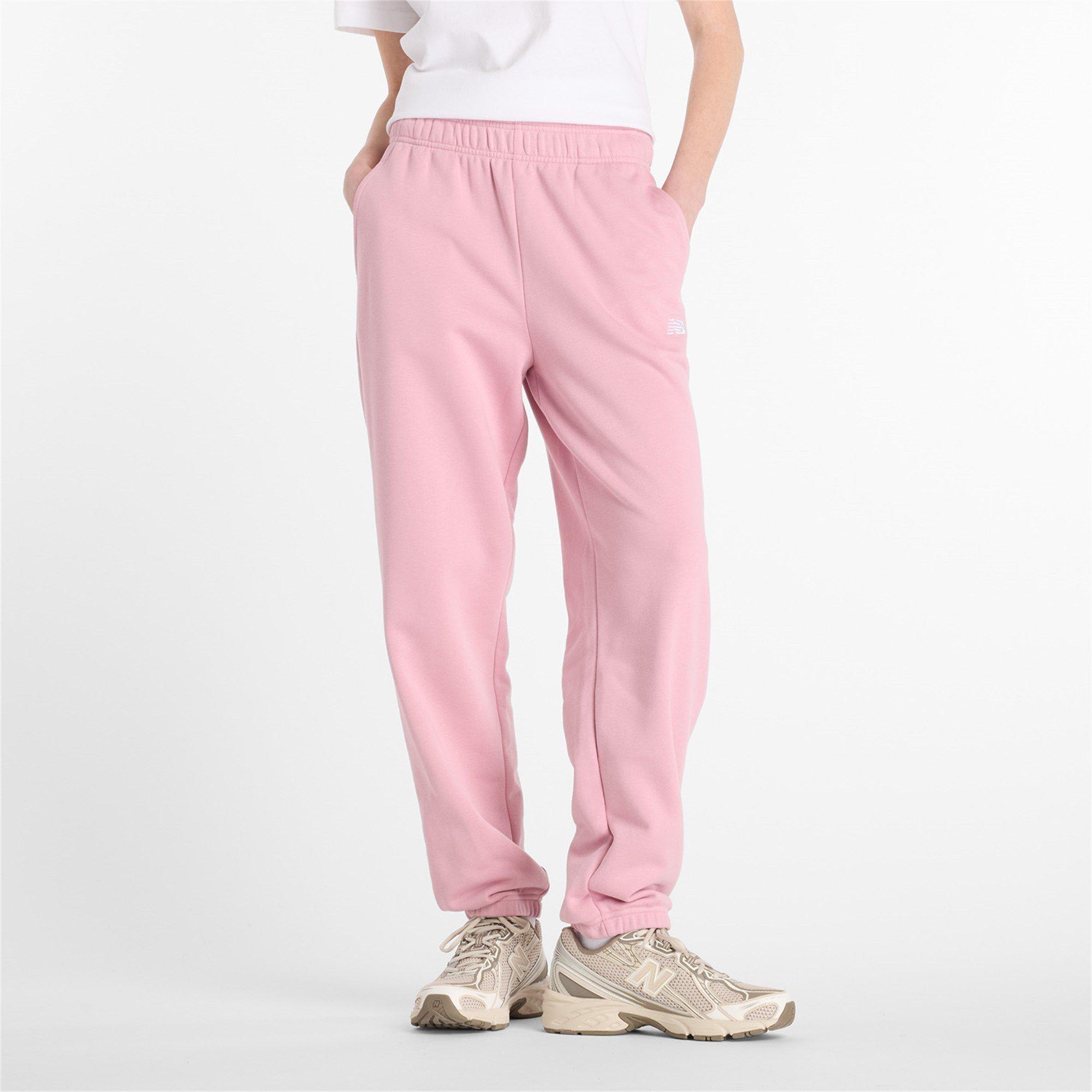 New Balance Women's Closed Hem Fleece Joggers - Pink - 14 (L)