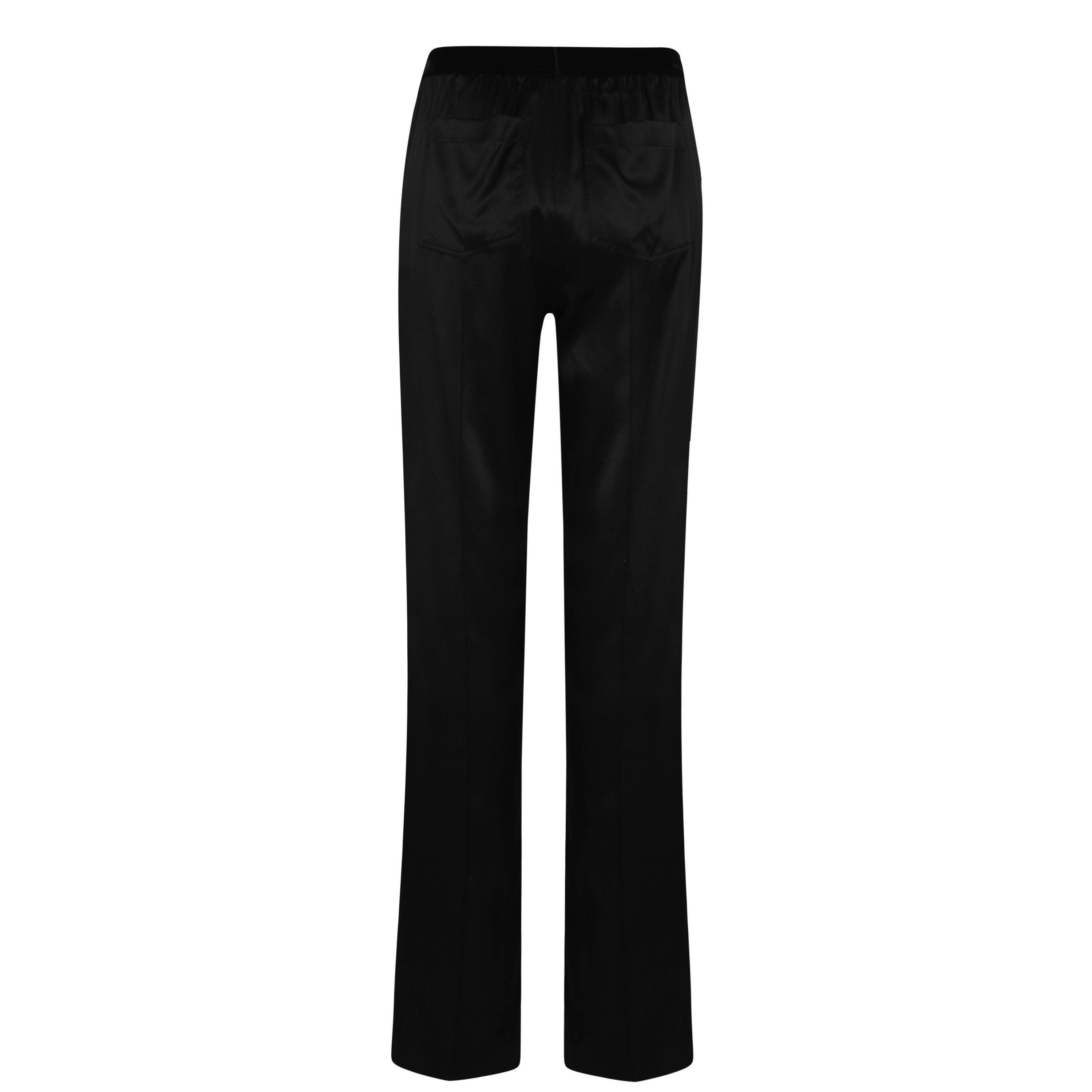 Black - Tom Ford - Women's Plain Silk Stretch Satin Pj Pants - 1