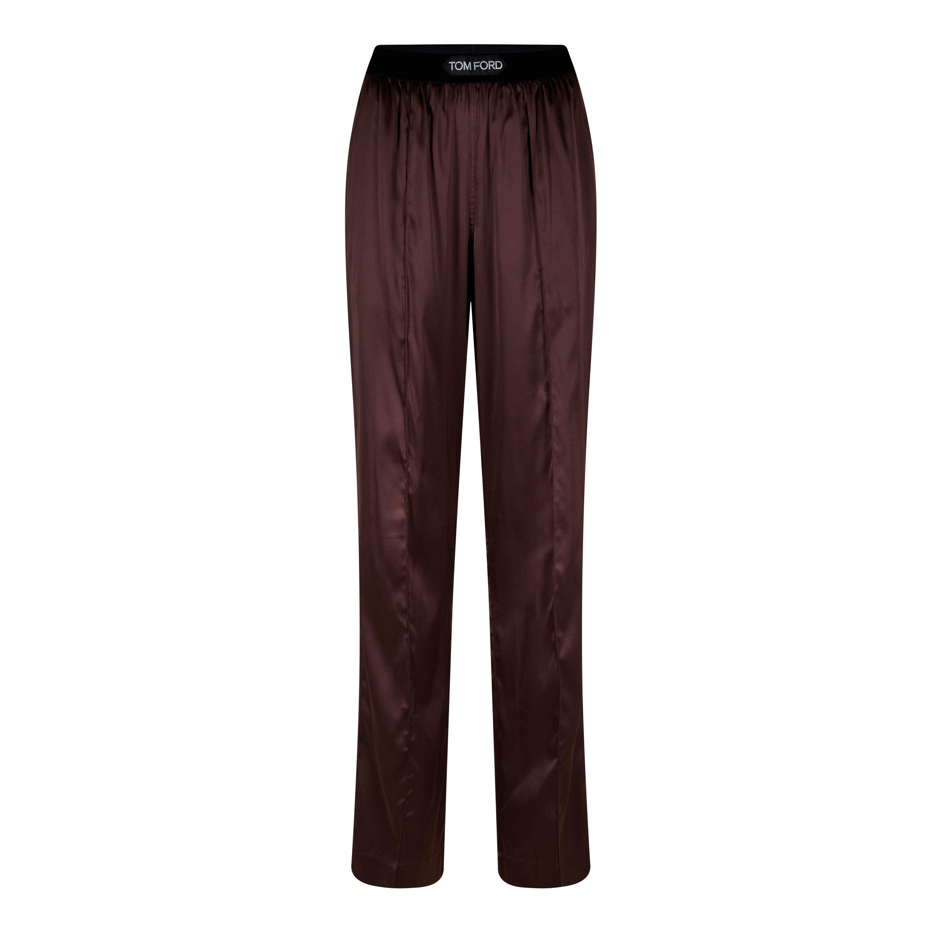 【関税＆送料込み】Tom Ford Stretch Silk Satin Pijamas Trou TOM FORD Velvet-Trimmed Stretch-Silk Satin Pyjama Trousers