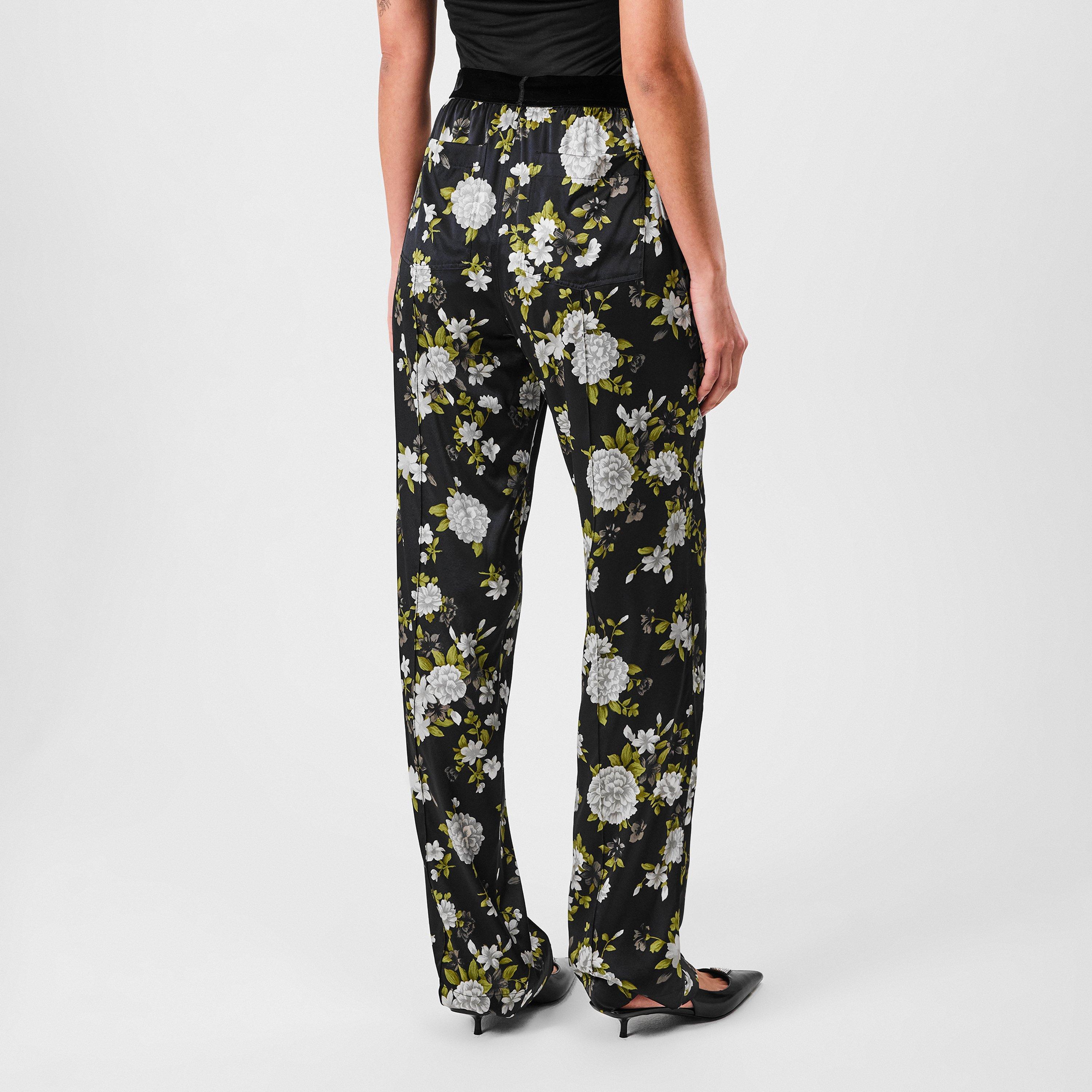 Black - Tom Ford - Women's Plain Silk Stretch Satin Pj Pants - 3