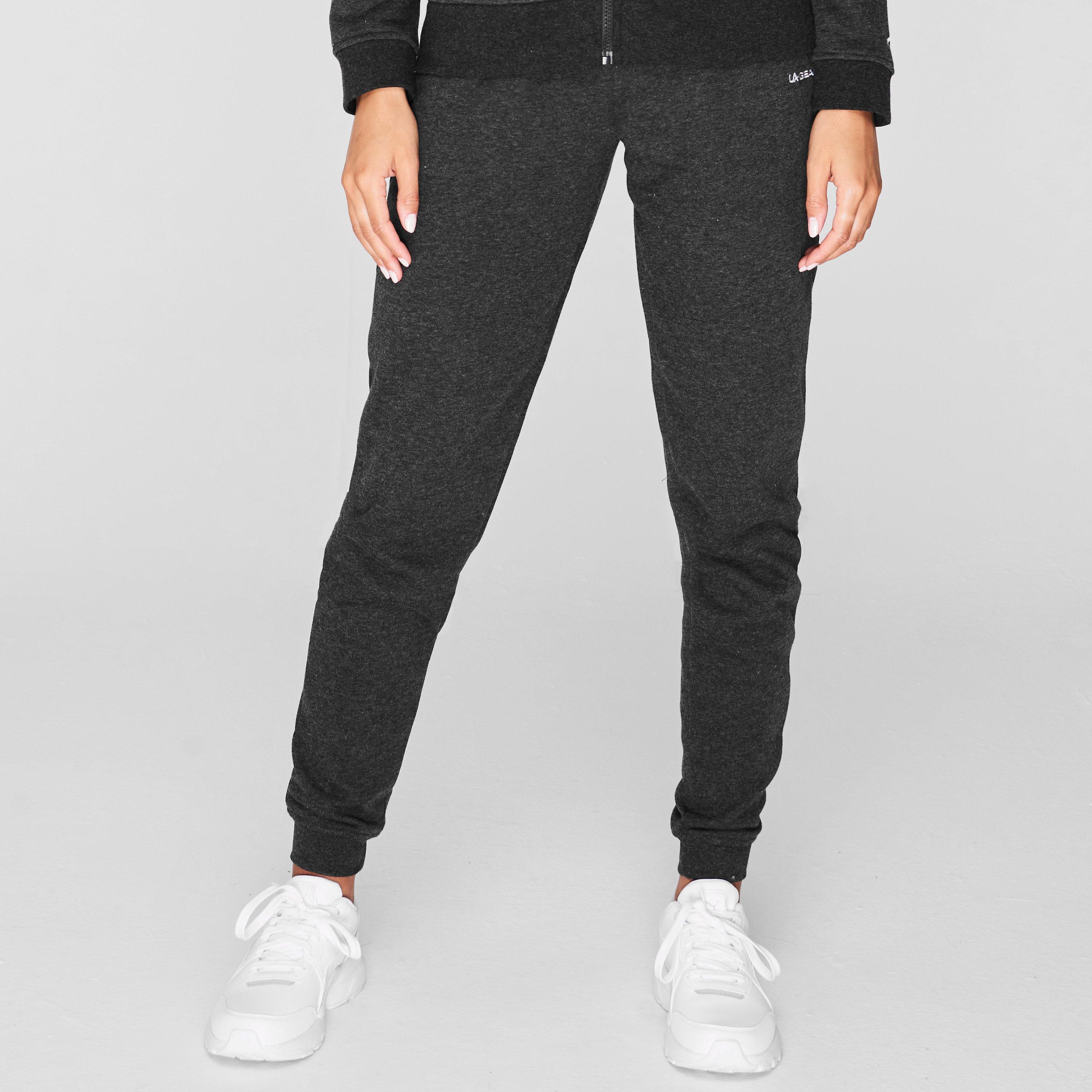Charcoal Marl - LA Gear - Closed Hem Jogging Pants Ladies - 2