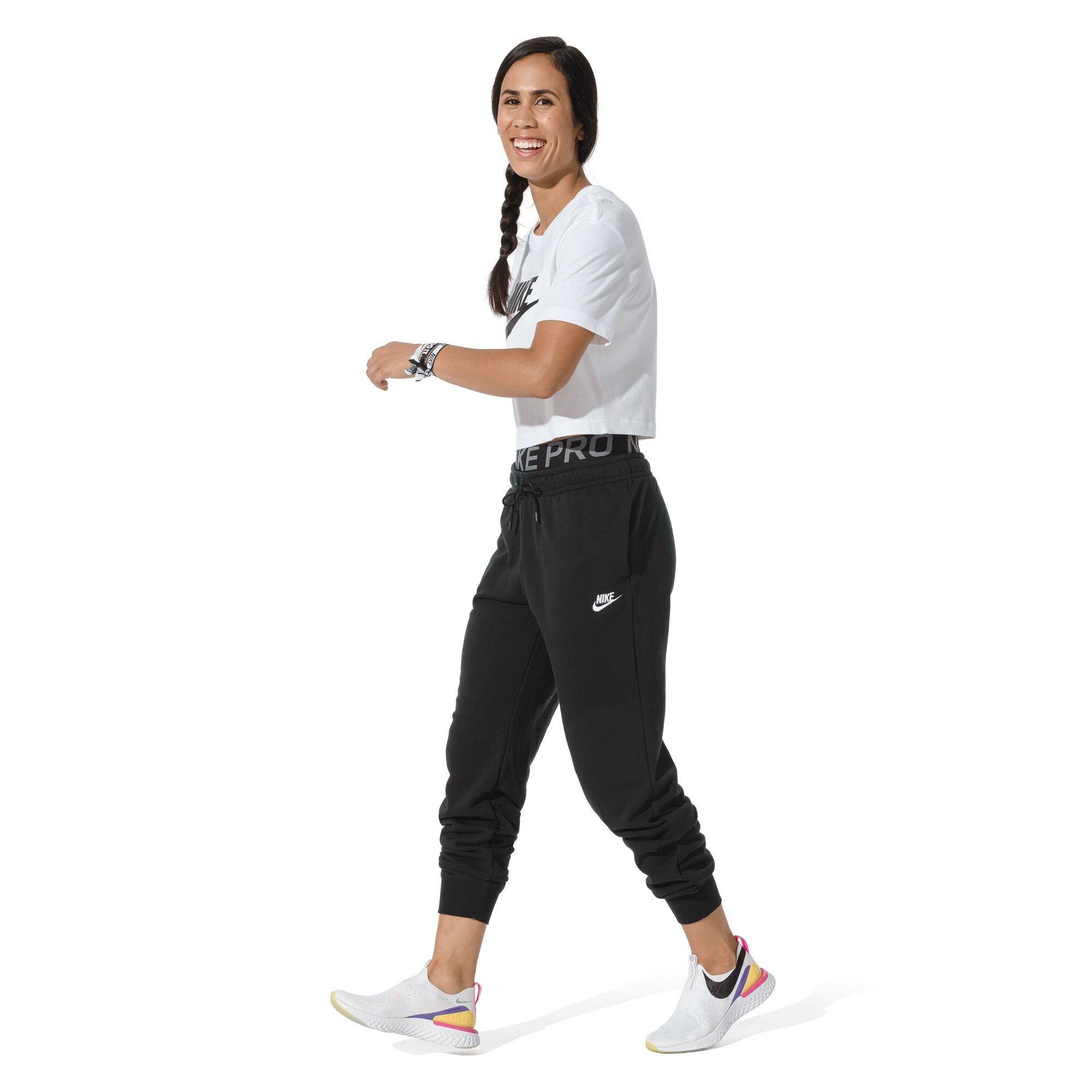 Black - Nike - Sportswear Essential Fleece Pants Womens - 11