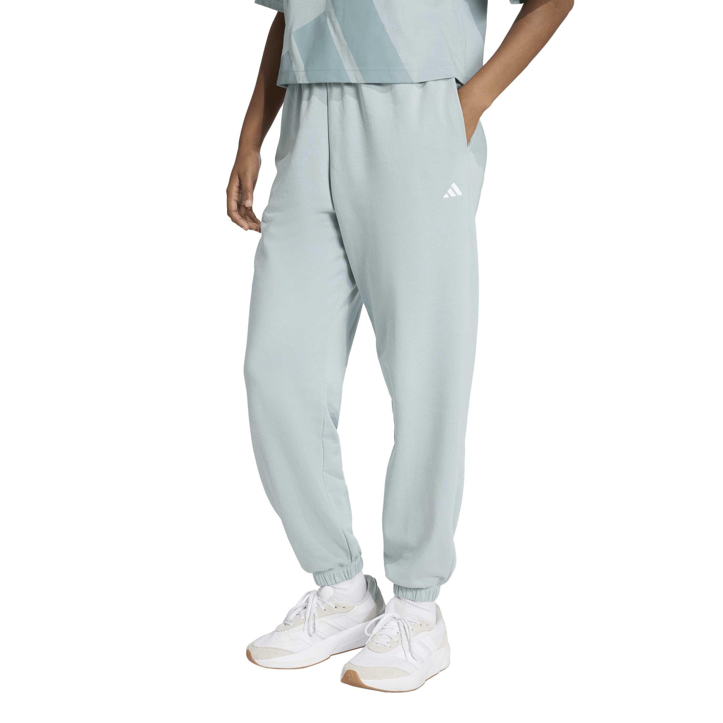 Sage/White - adidas - Women's Fleece Slim Fit Joggers - 2