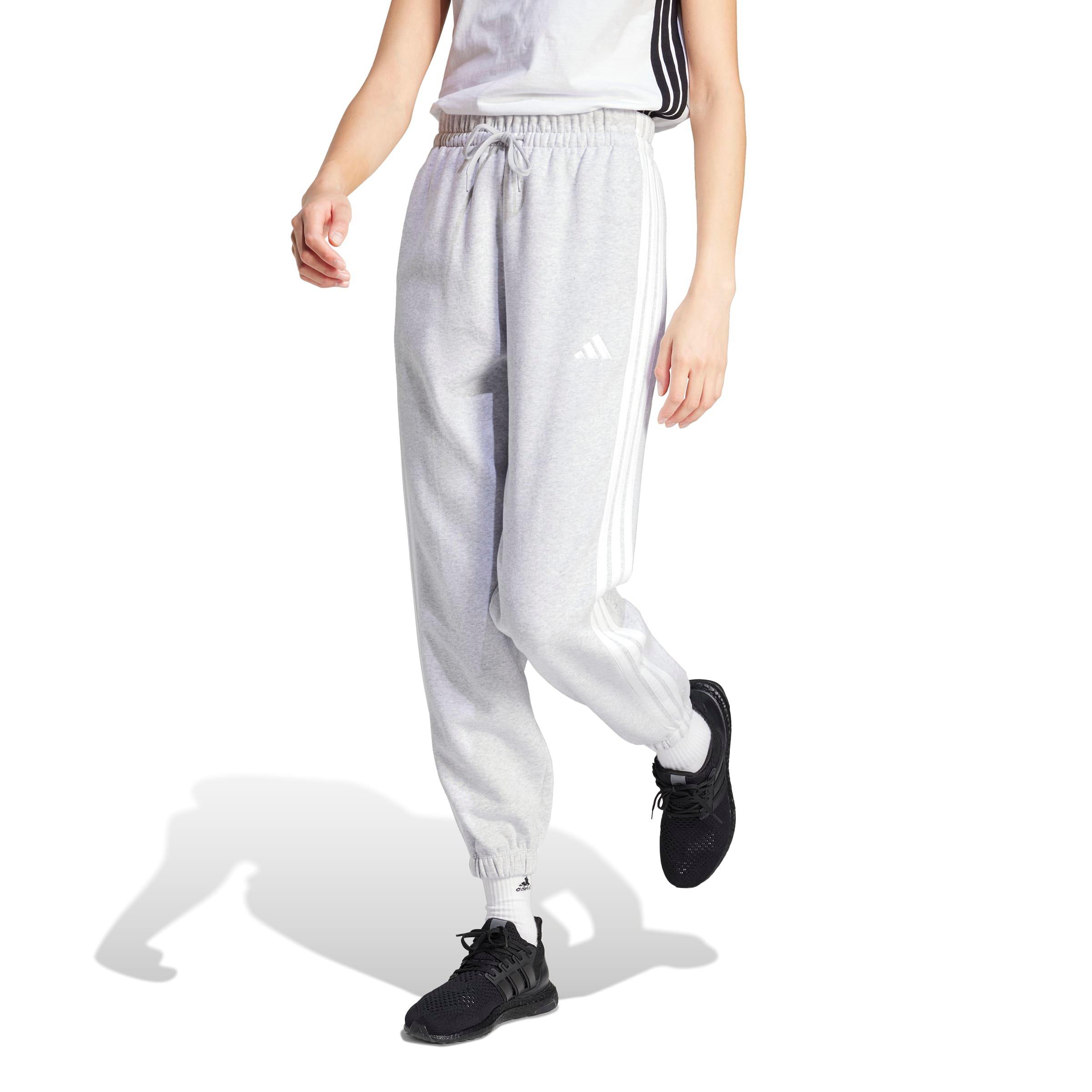 Svijetlo siva - adidas - Essentials 3-Stripes Pants Slim Womens - 2