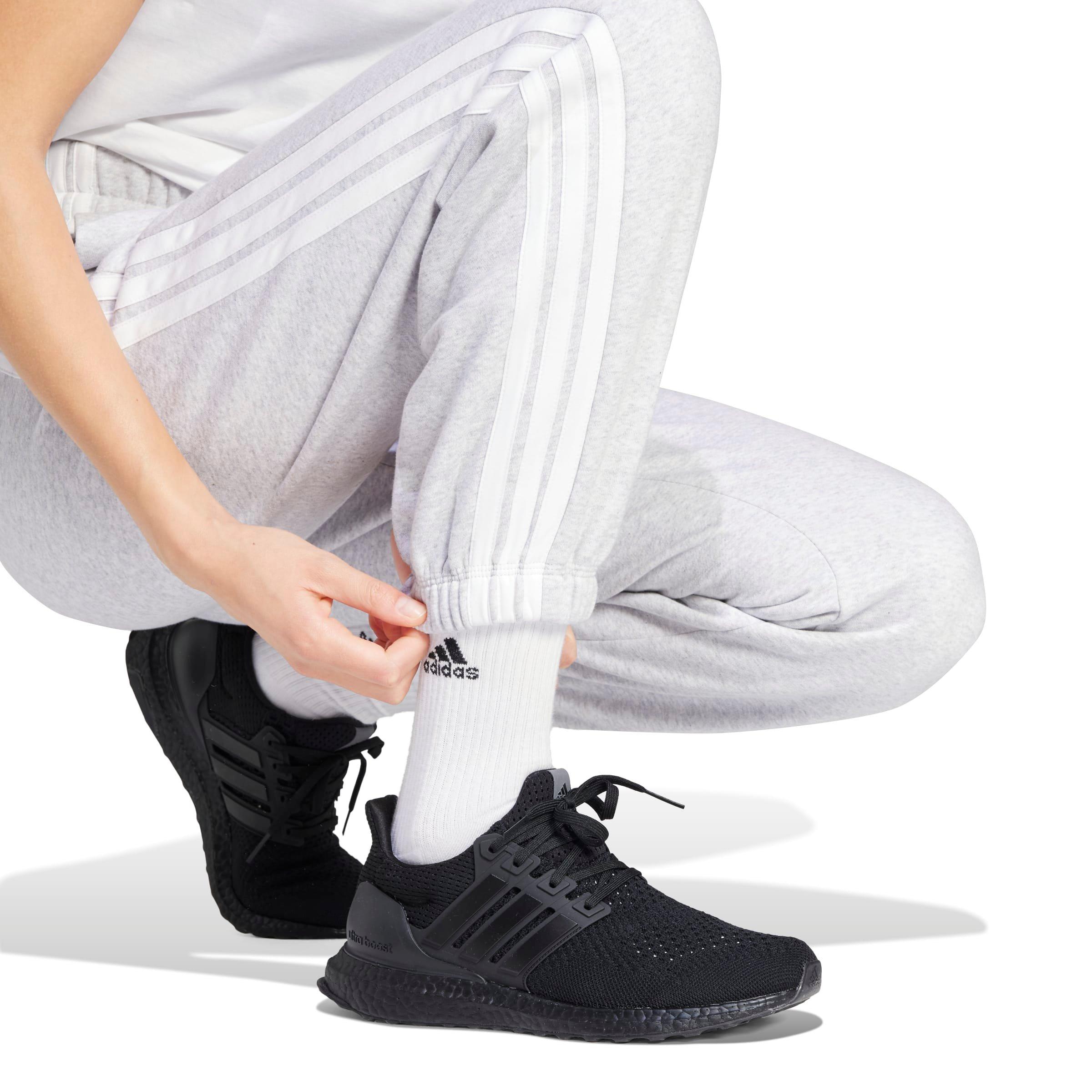 Svijetlo siva - adidas - Essentials 3-Stripes Pants Slim Womens - 5
