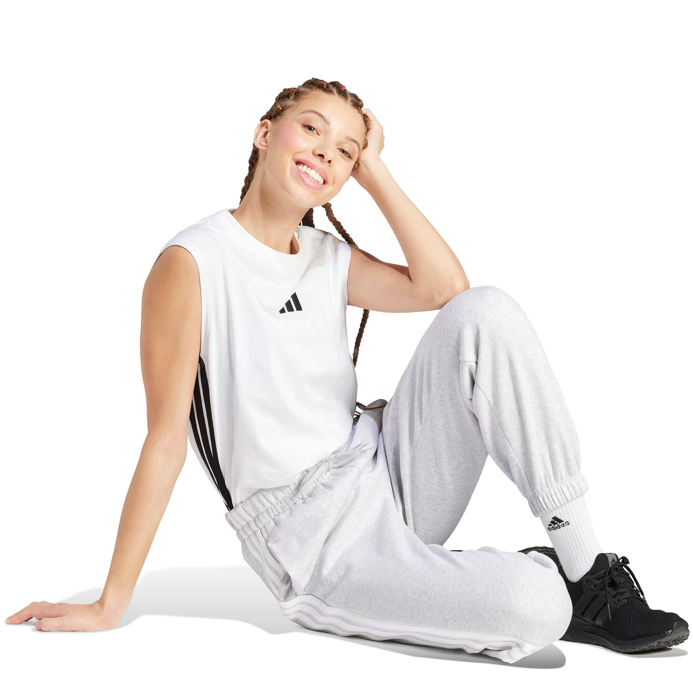 Svijetlo siva - adidas - Essentials 3-Stripes Pants Slim Womens - 6