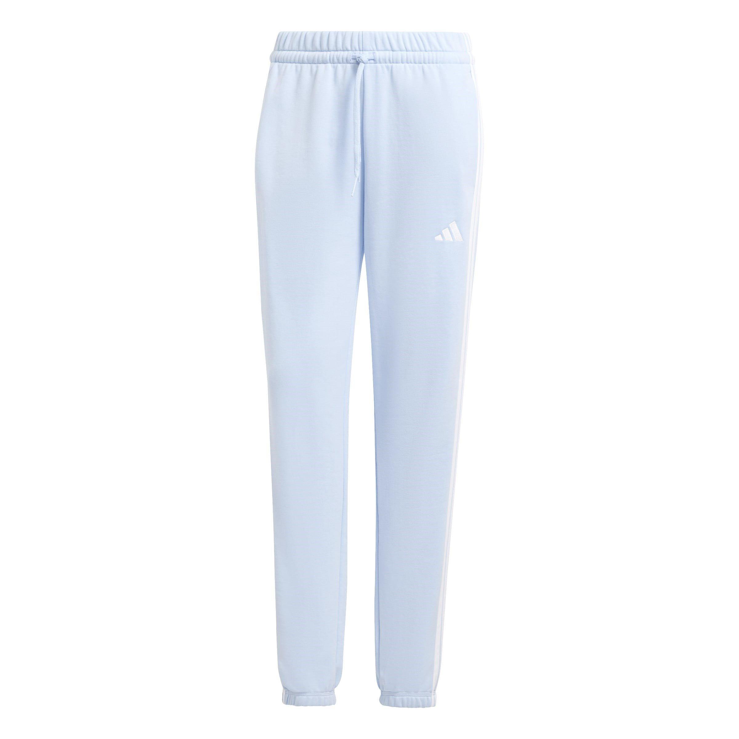 Adidas Women's Essentials 3-Stripes Pants Slim - Glow Blue - M (12-14)
