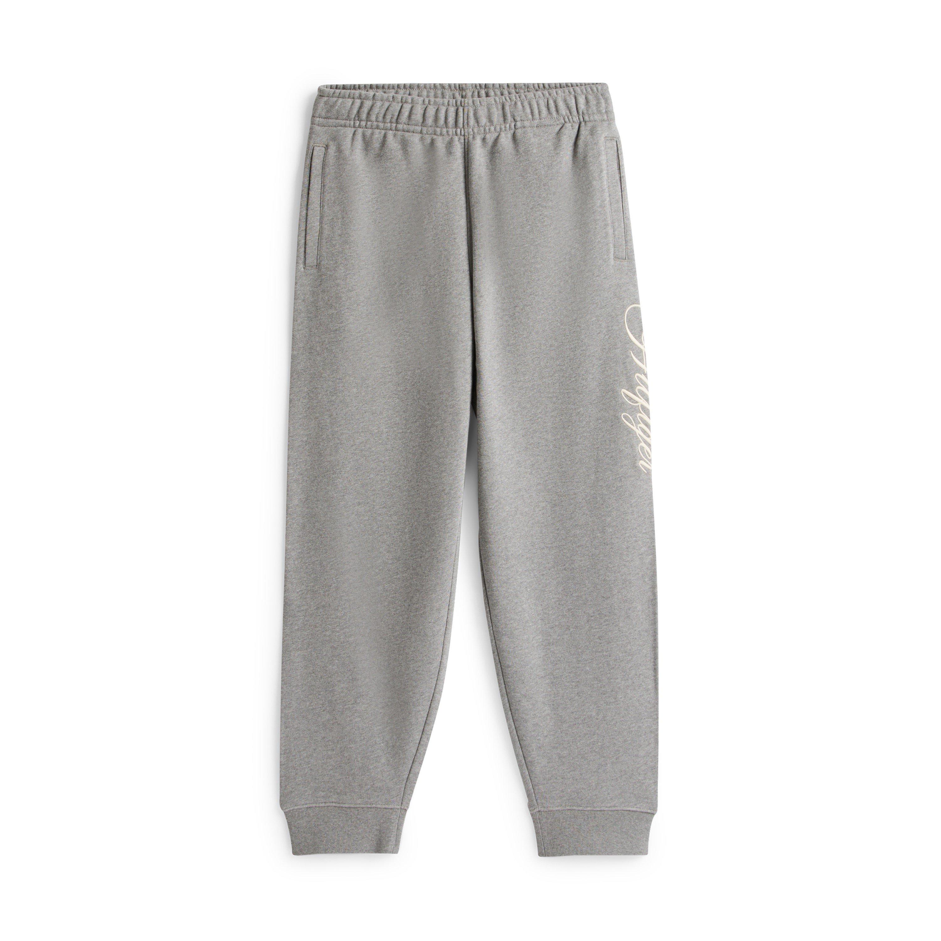 Tommy Hilfiger Women's Script Closed Cuff Soft Fleece Joggers - Med Grey Heath - 14 (L)