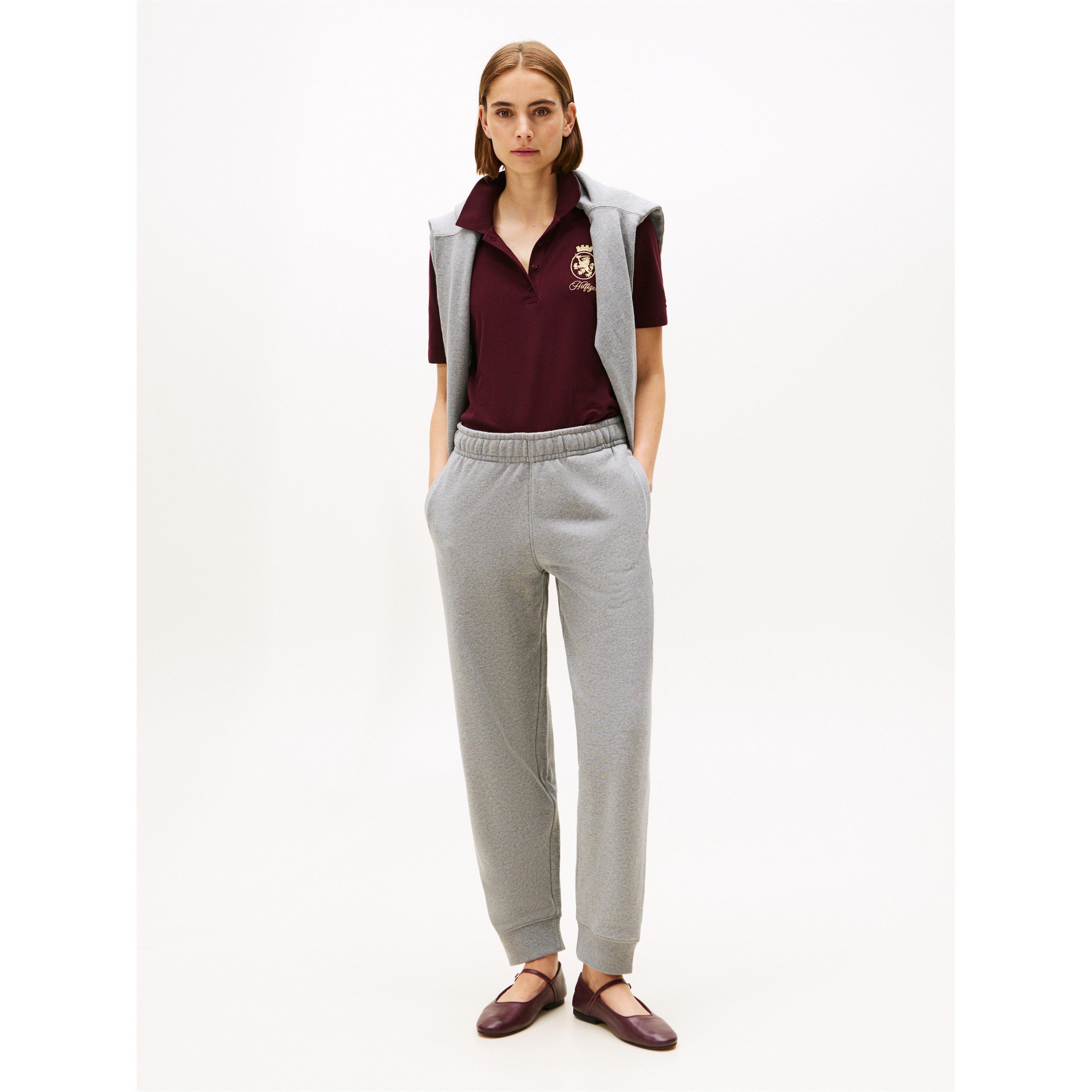 Med Grey Heath - Tommy Hilfiger - Women's Script Closed Hem Fleece Joggers - 2