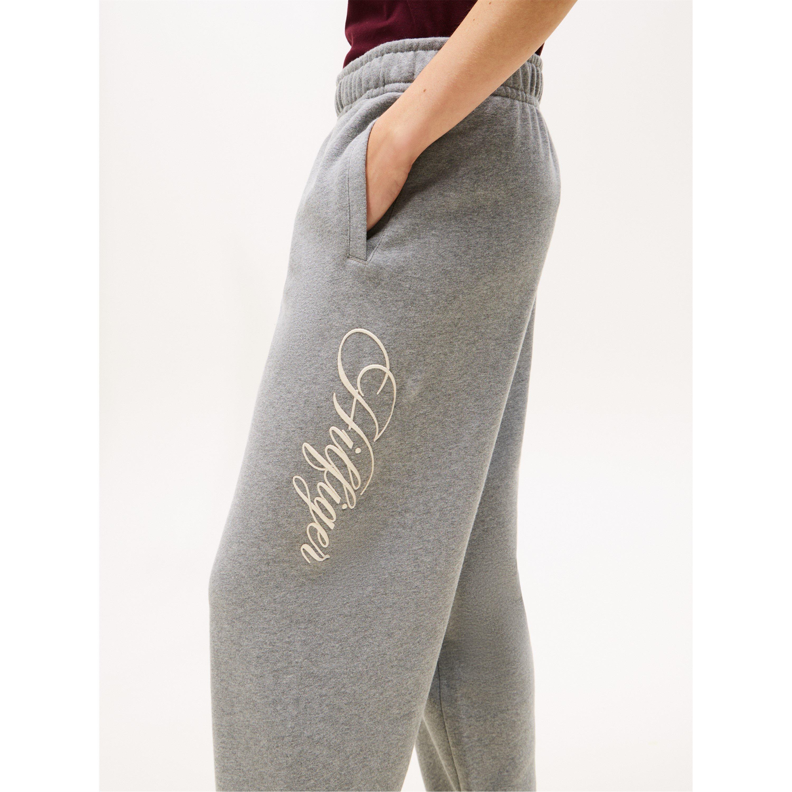 Med Grey Heath - Tommy Hilfiger - Women's Script Closed Hem Fleece Joggers - 4
