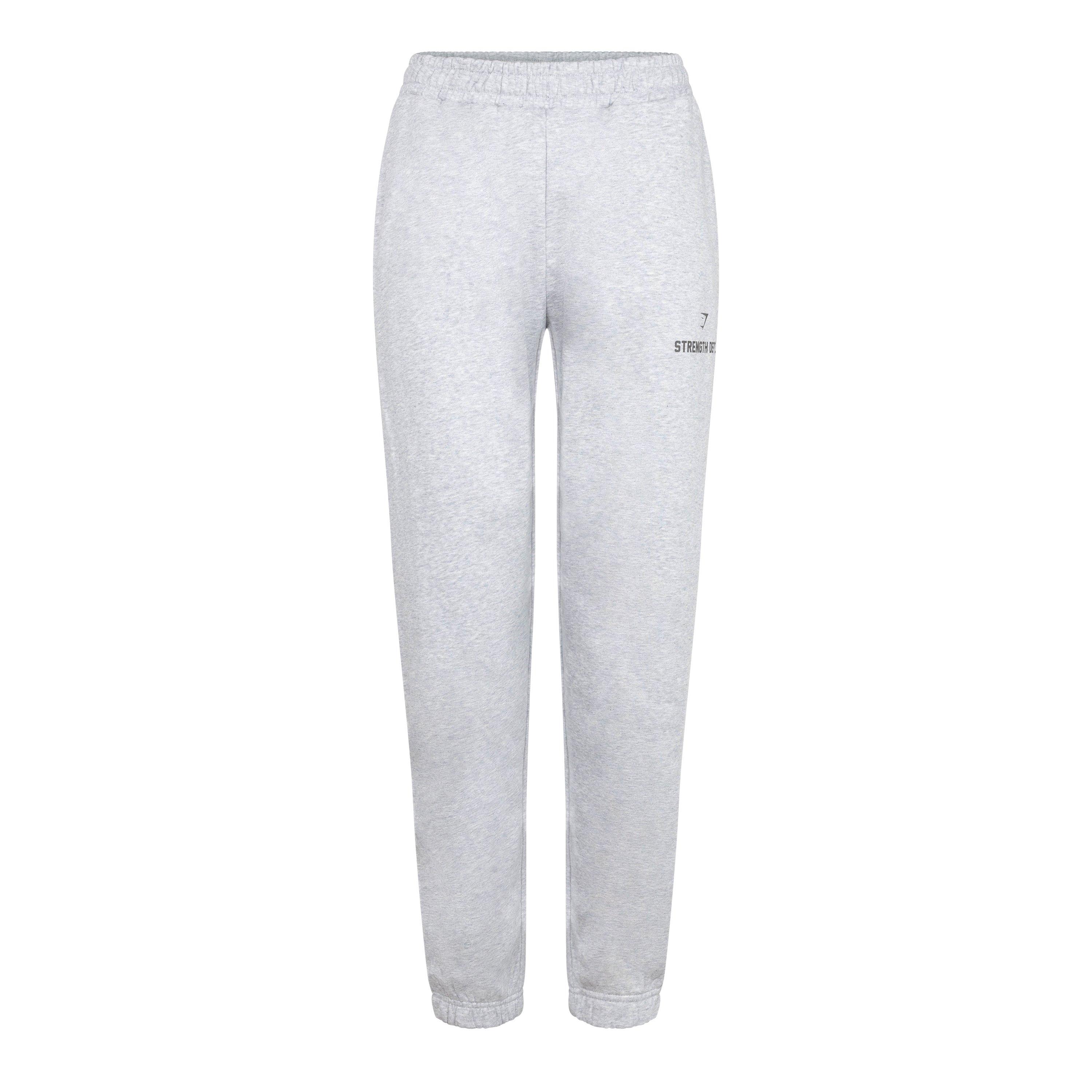 Cinzento claro mesclado - Gymshark - Women's Strength Department Graphic Cotton Joggers - 1