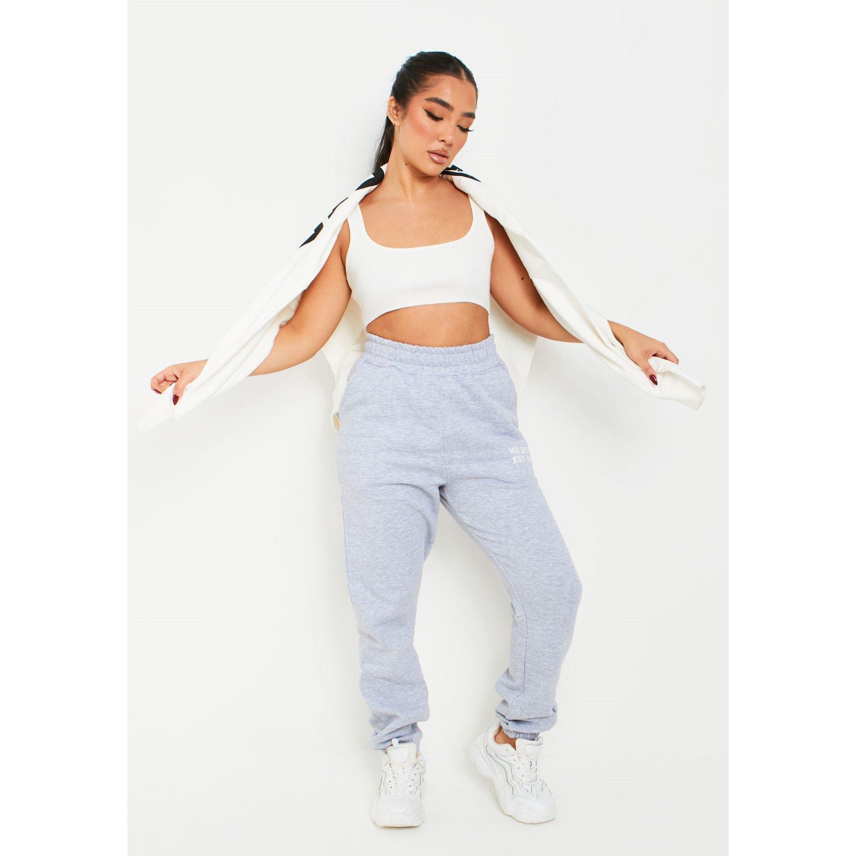 Grey - Missy Empire - 90's Cuffed Jogger