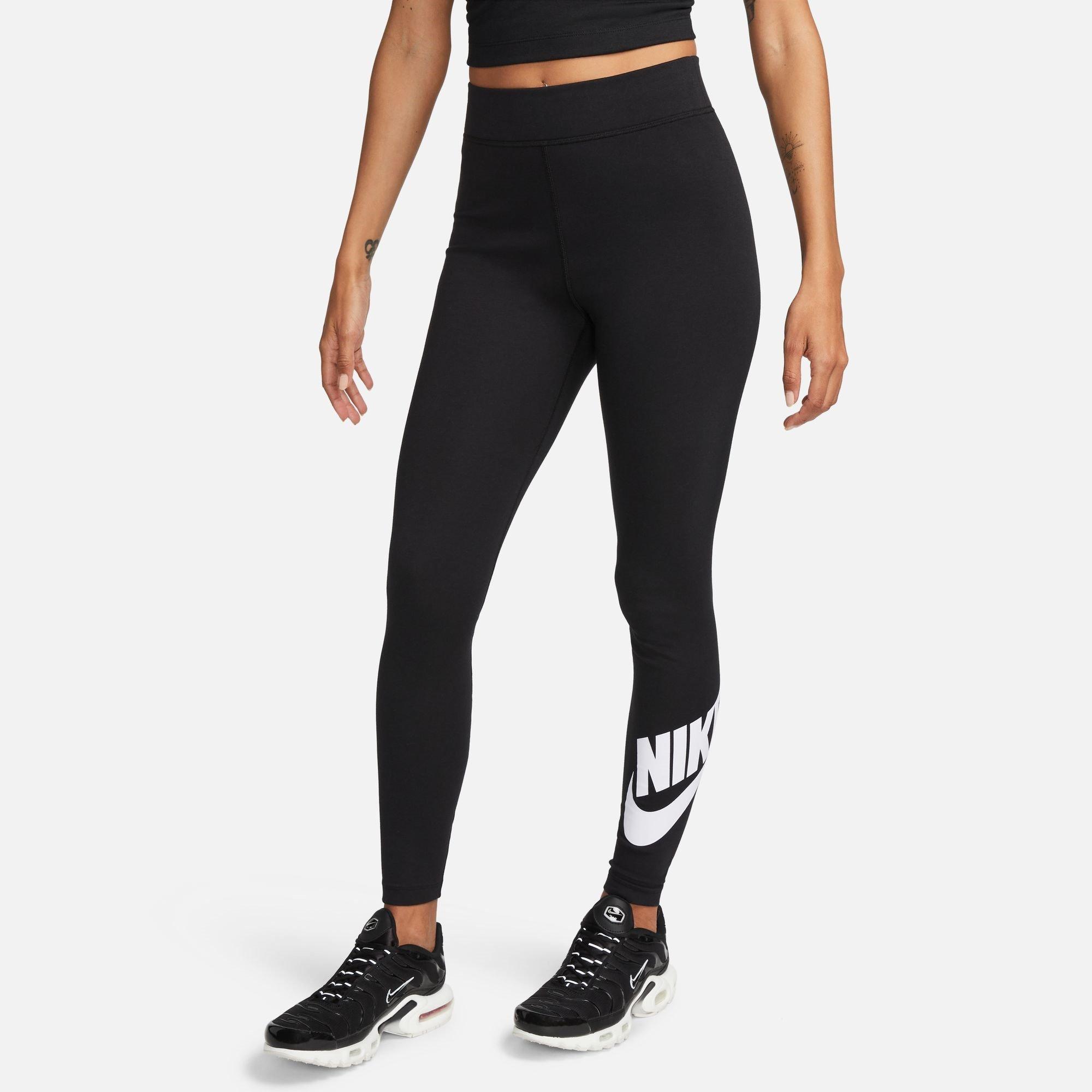Black - Nike - Sportswear Essential Women's Mid-Rise Swoosh Leggings - 1